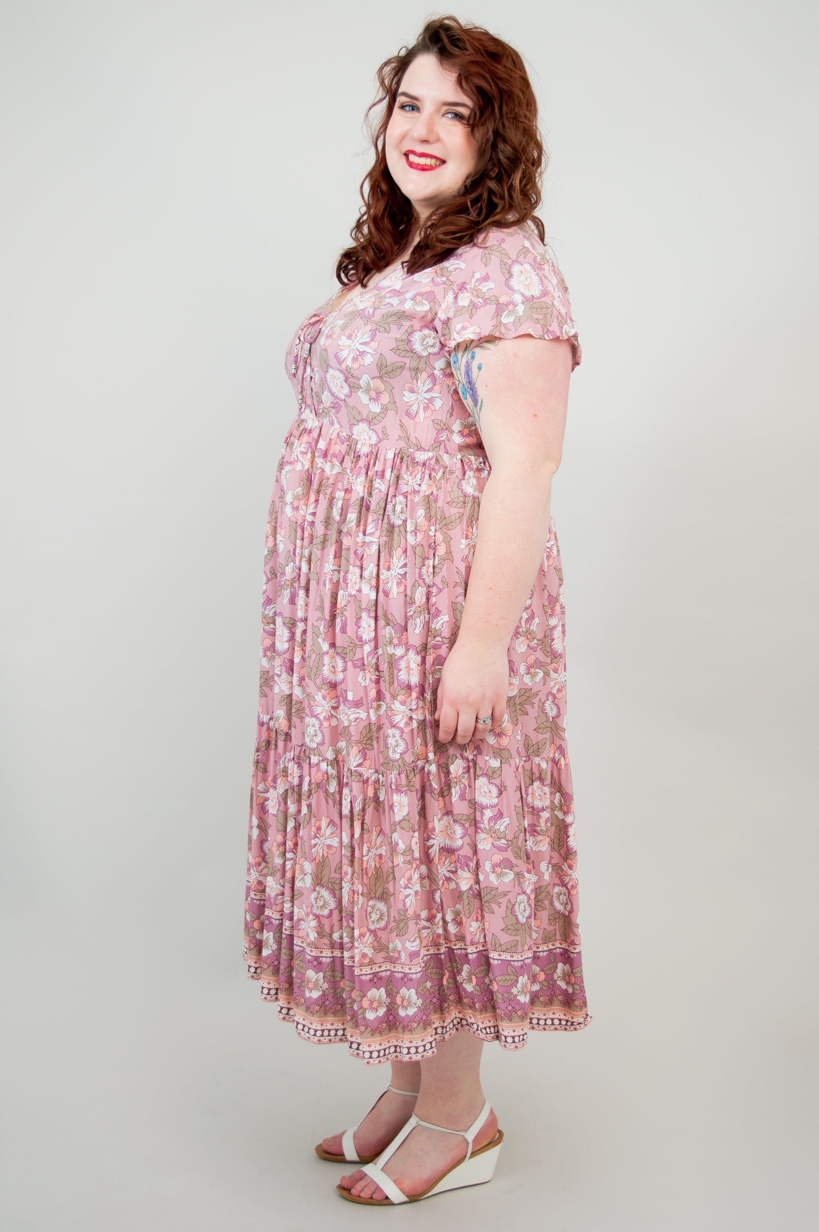 Julie Dress - Elegant Floral Print Summer Dress for Women | Perfect for Beach Vacations, Parties & Casual Outings