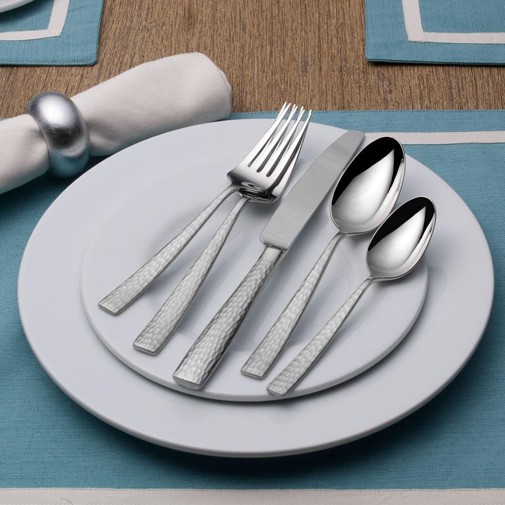 Oliver 65-Piece Stainless Steel Flatware Set - Service for 12 - Elegant Silverware for Formal Dining, Dinner Parties & Holiday Gatherings
