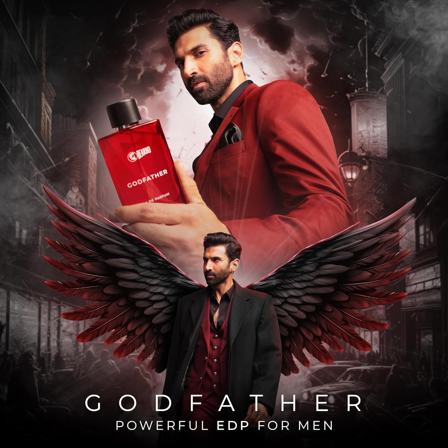 Beardos Godfather Cologne for Men - 100ml Aromatic & Spicy Long Lasting Perfume | Premium Date Night Fragrance & Body Spray | Perfect Gift for Him - Great for Romantic Evenings, Special Occasions & Daily Confidence Boost