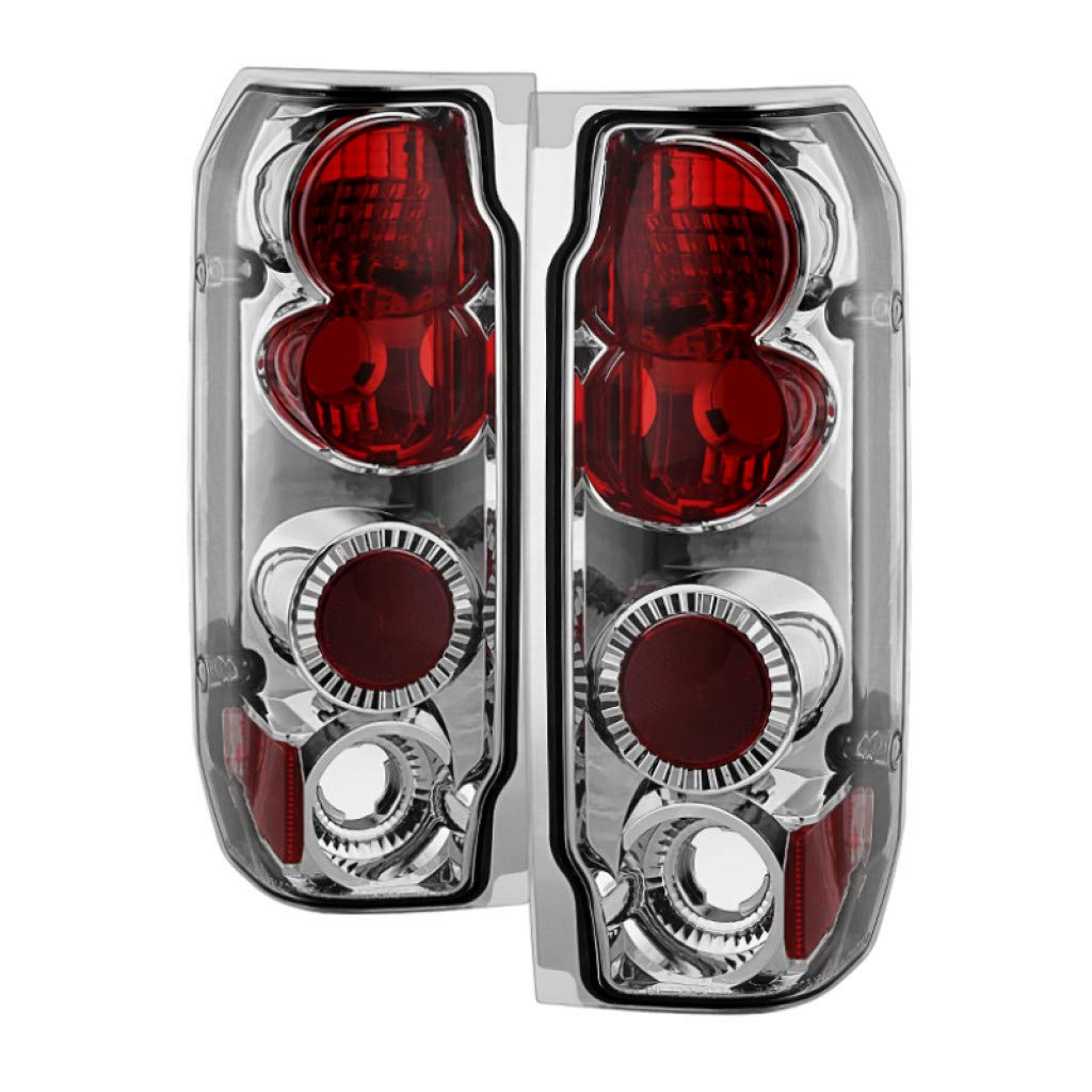 Spyder Euro Style Chrome Tail Lights for Ford F-150 1987-1996 - Pair (5003317) | Perfect for Truck Customization & Nighttime Visibility