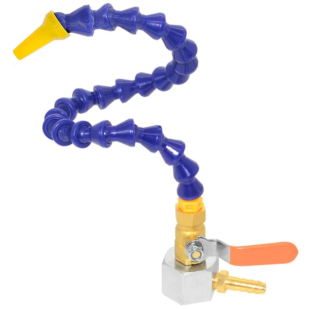 Joywayus 1/4PT Thread Adjustable Magnetic Base Coolant Hose Nozzle - Acetal Copolymer Round Spray Nozzle for Oil & Water Coolant Systems - Perfect for CNC Machines, Lathes, and Industrial Cooling Applications