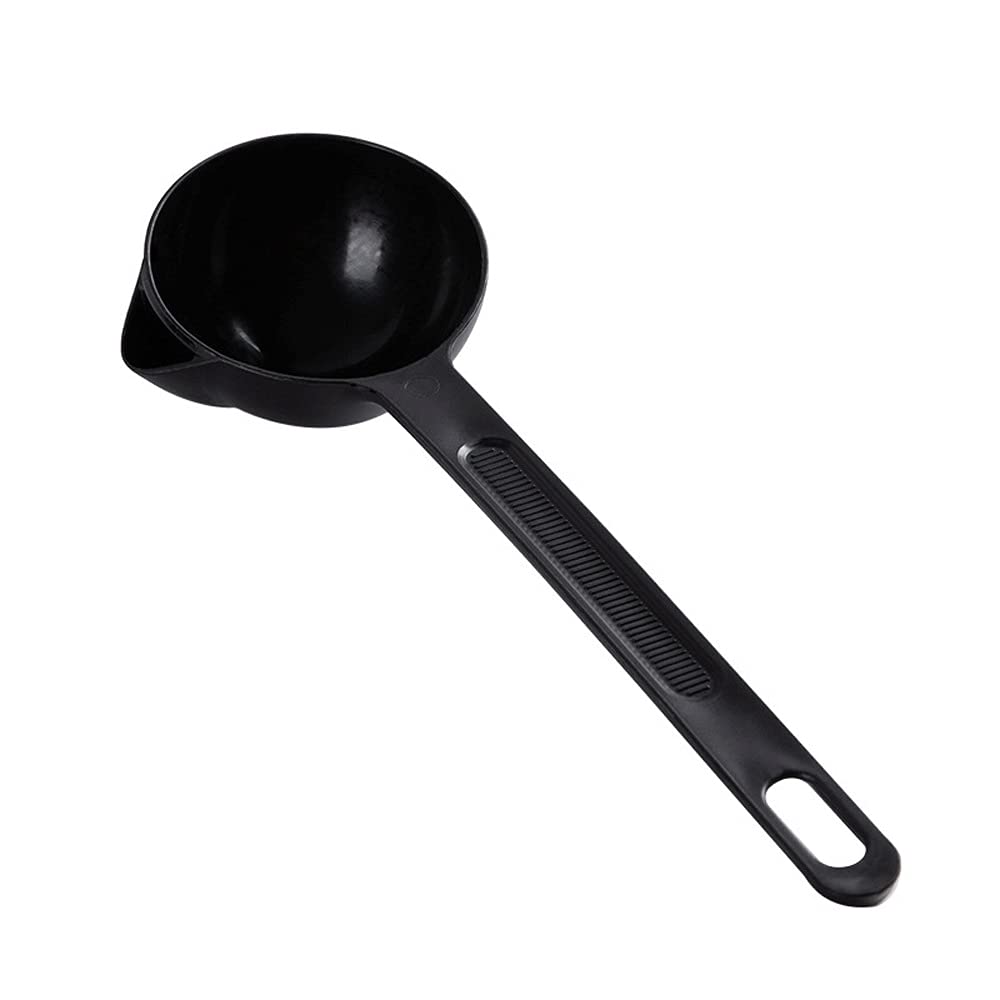 Premium Stainless Steel Strainer Spoon - 2-in-1 Colander Spoon for Soup, Oil Separation & Cooking | Durable Kitchen Gadget with Fine Mesh Filter | Perfect for Draining Pasta, Vegetables & Grease (Black) - Ideal for Home Chefs & Professional Kitchens