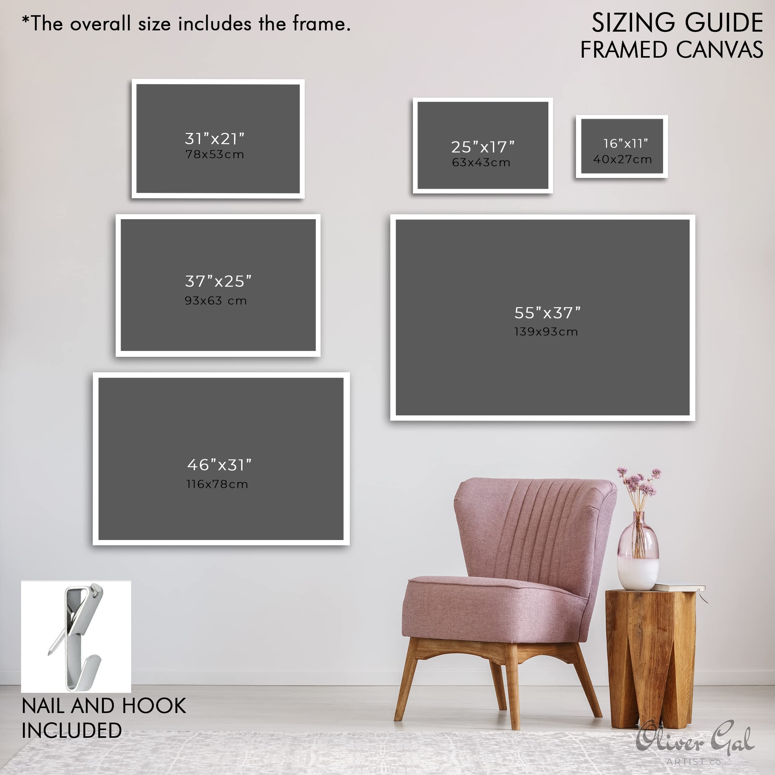 Oliver Gal Artist Co. Fashion & Glam Modern White Framed Canvas Wall Art - Lipstick Collection in Pink & Gold (15x10 inches) - Perfect for Living Room, Bedroom & Bathroom Decor | Elegant Home Accent for Women's Spaces & Makeup Lovers