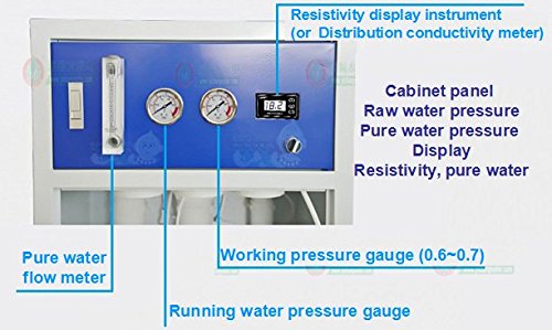 90L/H Industrial Deionized Water Purification System with Conductivity Display - Ultra Pure Water Equipment for Laboratory, Medical, and Pharmaceutical Use