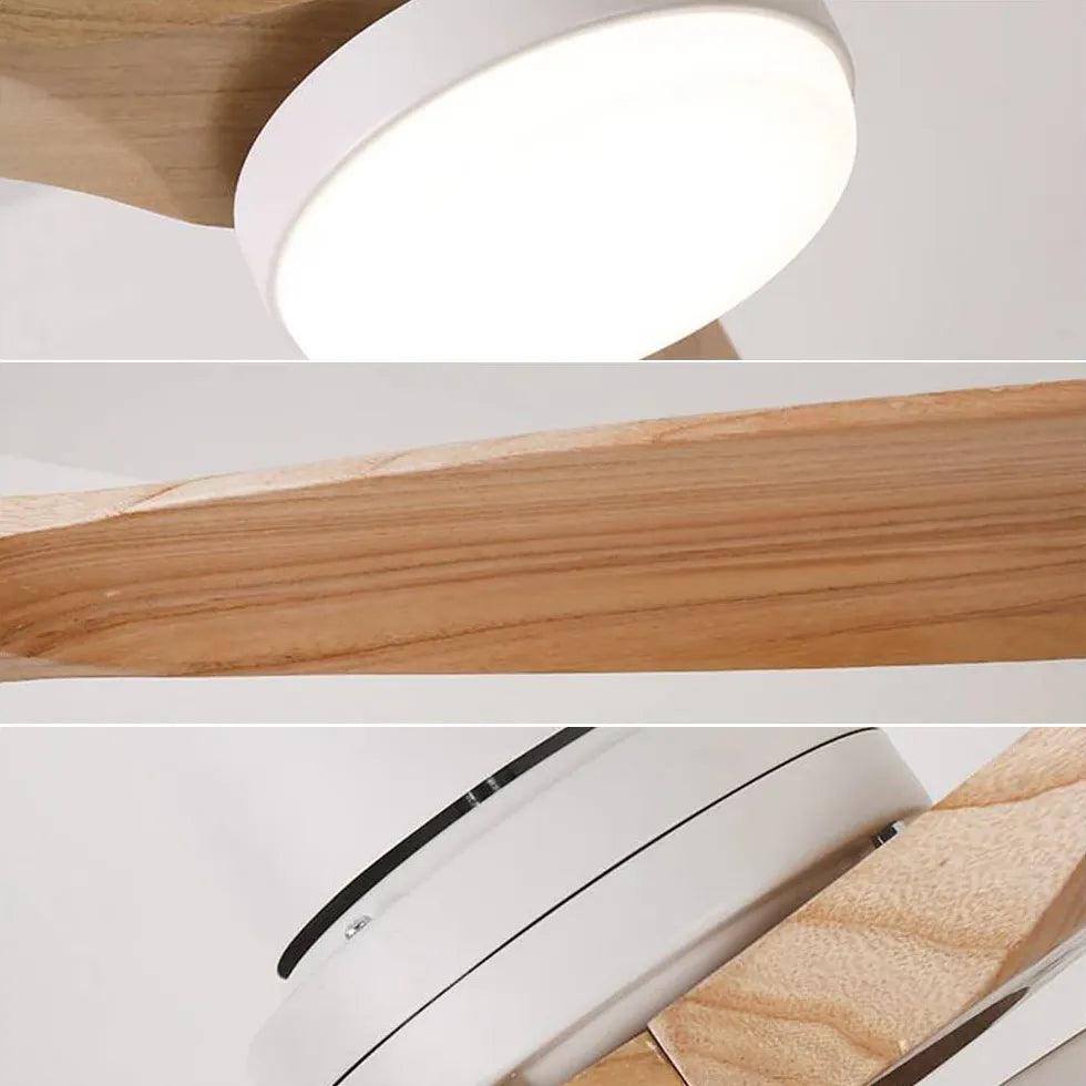 3-Blade Modern Ceiling Fan with LED Light Kit - Quiet Remote Control, Flush Mount Design for Bedroom, Living Room & Office