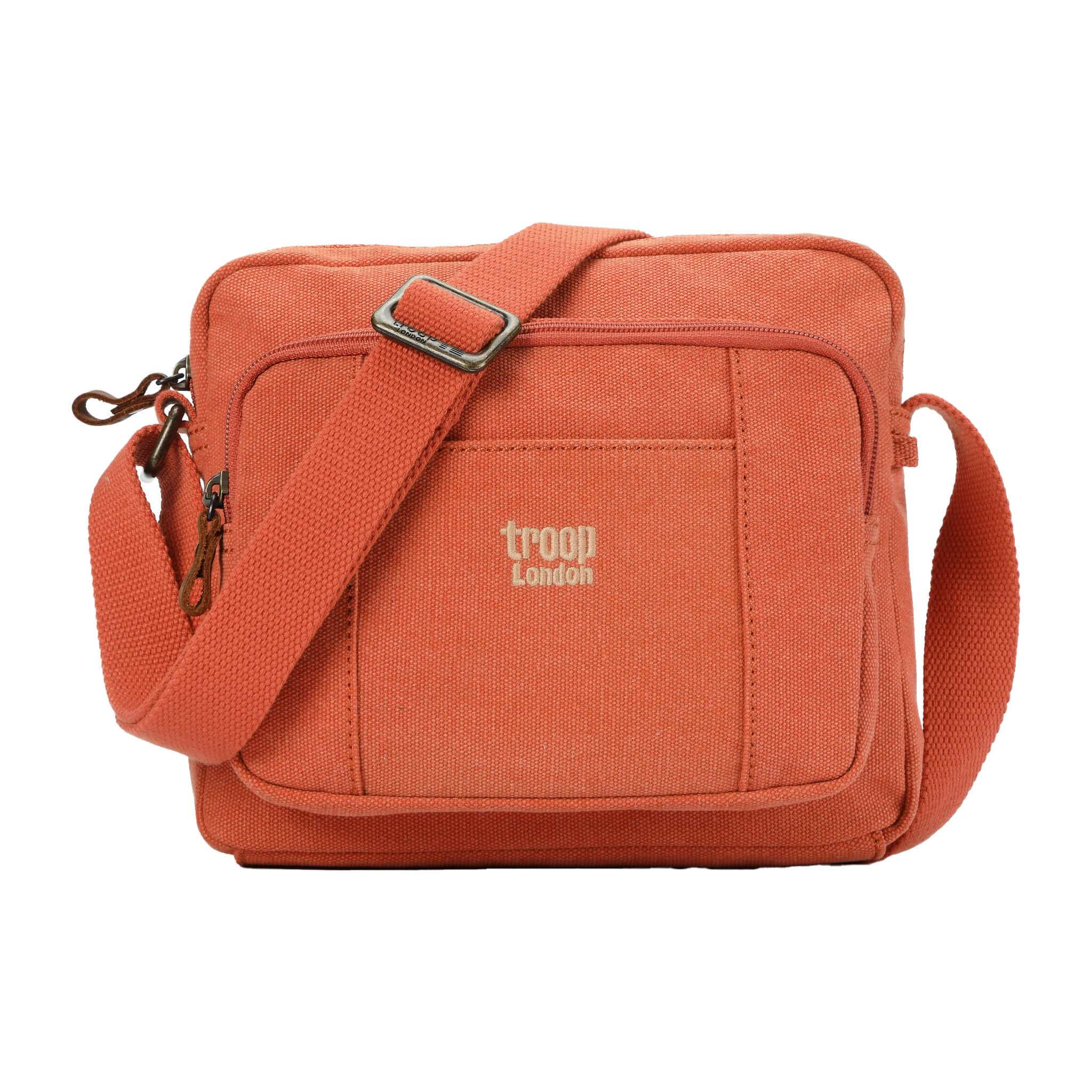 Troop London Classic Canvas Crossbody Bag for Women & Men - Stylish & Durable Shoulder Bag for Travel, Work & Everyday Use