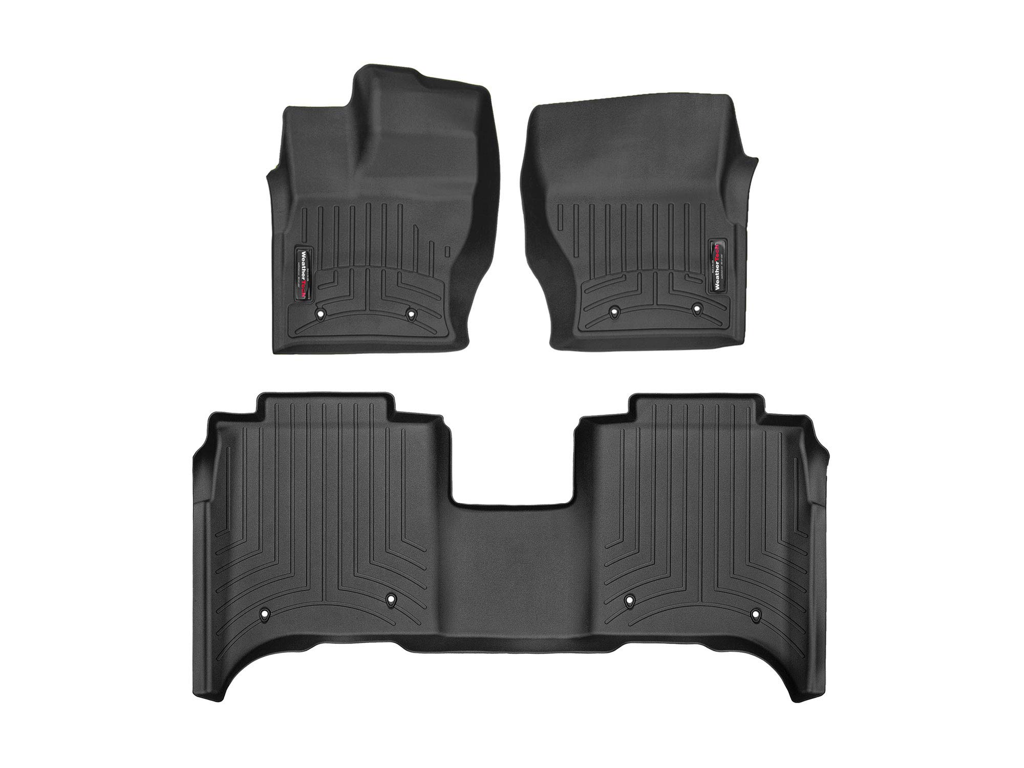 WeatherTech Custom Fit All-Weather Floor Mats for Cars & Trucks - Heavy Duty FloorLiner (Model 44480-1-8) | Perfect for Rain, Snow & Mud Protection | Durable Car Accessories for Daily Commute & Off-Road Adventures