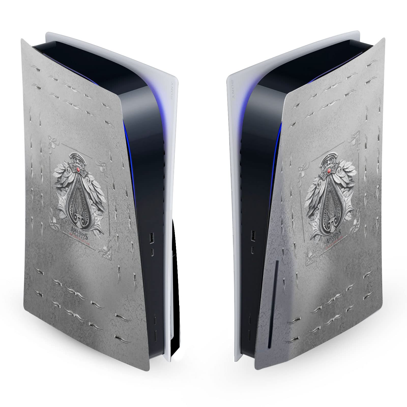 Officially Licensed Assassin's Creed Brotherhood Vinyl Skin Decal for Sony PS5 Disc Edition - Gaming Console Protective Cover with Matte Finish - Perfect for Gaming Setups, Themed Rooms & Collector Displays