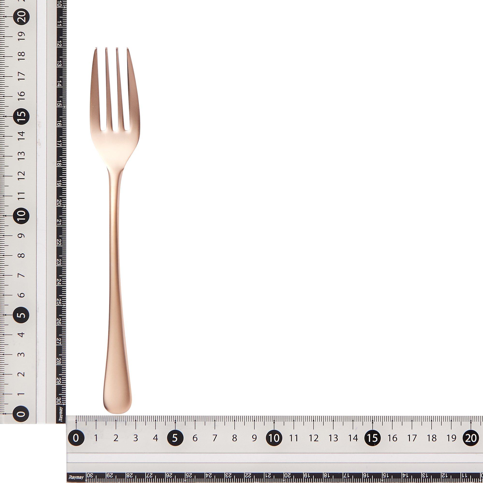 Elegant Pink Gold Dinner Fork Set - 18/10 Stainless Steel Flatware for Fine Dining, Wedding, and Formal Occasions