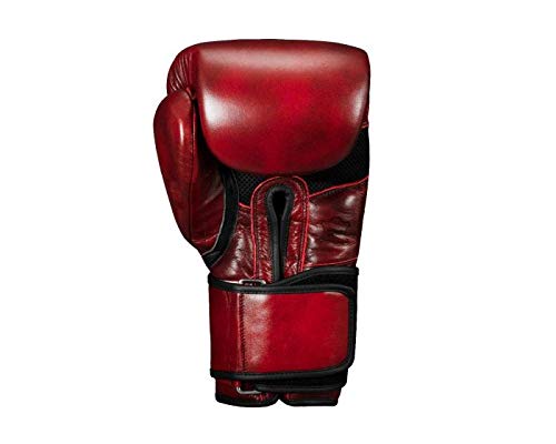 TITLE Boxing Blood Red Leather Bag Gloves - Premium Training Gloves for Men & Women, Heavy Bag, Kickboxing, Punching, MMA, Sparring | Durable Leather Boxing Equipment for Gym & Home Workouts