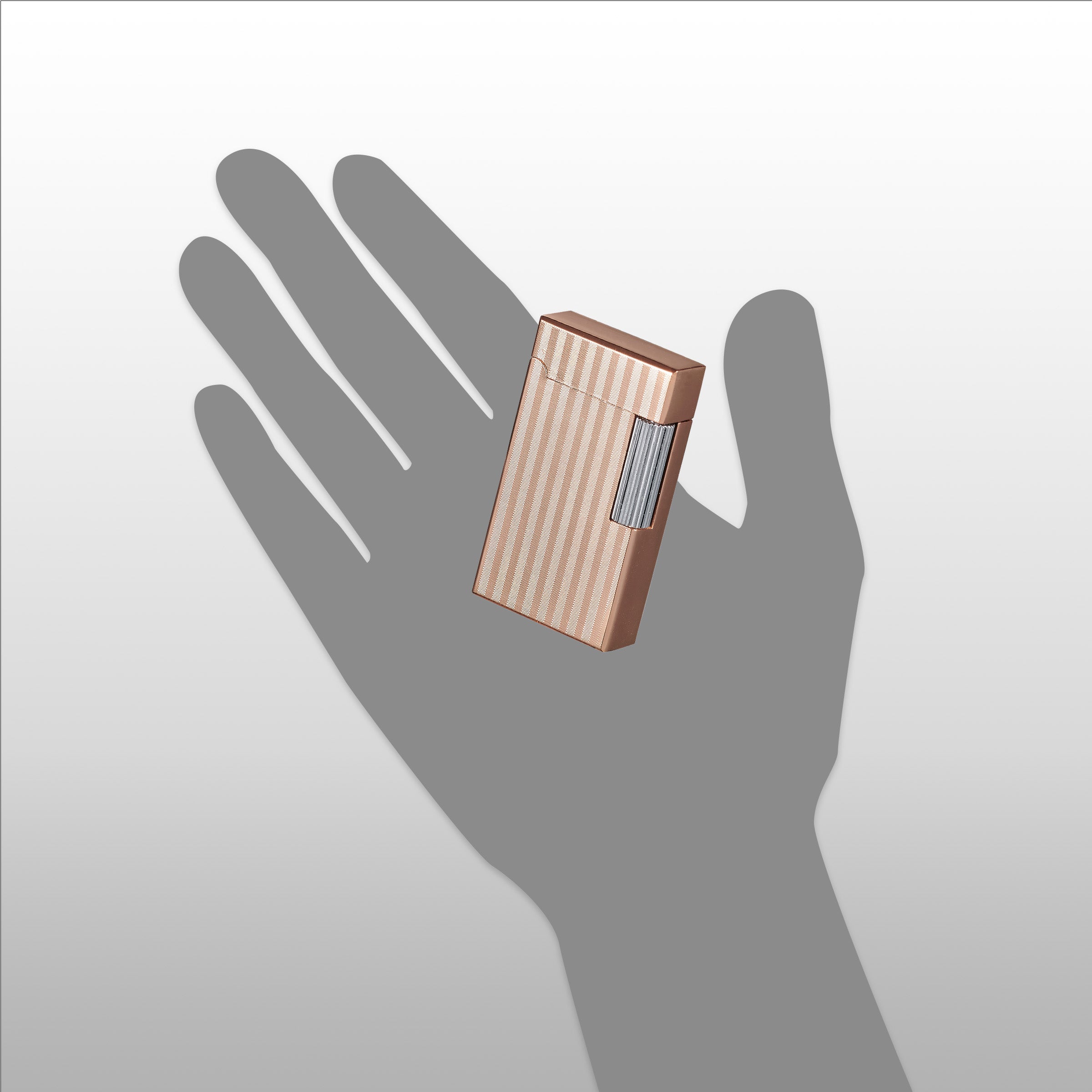 Visol Zebra Soft Flame Butane Lighter - Windproof Refillable Rose Gold Lighter for Cigars, Candles & Outdoor Use