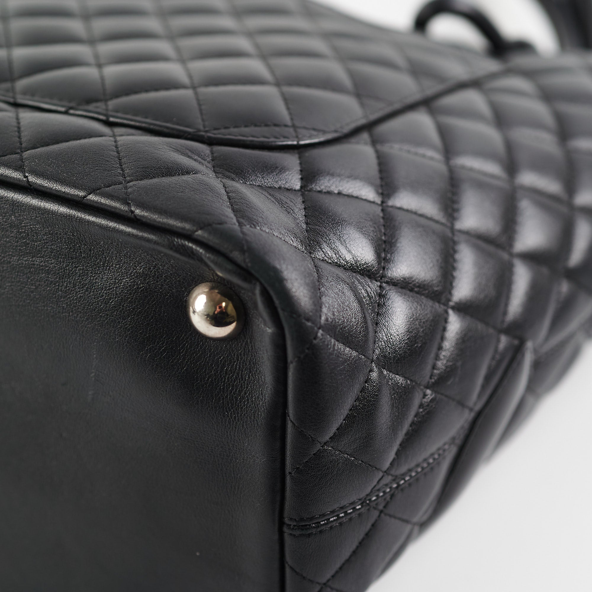Chanel Cambon Black Lambskin Leather Tote Bag for Women - Luxury Designer Handbag for Work, Travel & Everyday Use