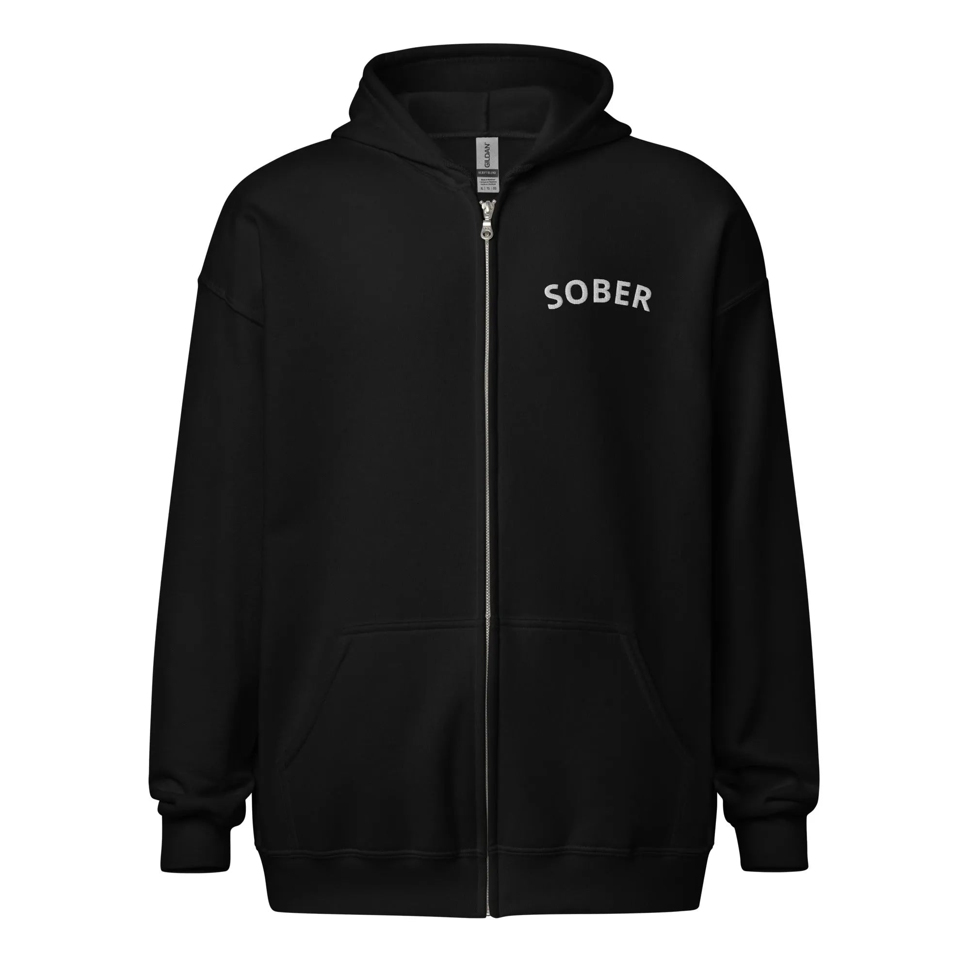 Sober Embroidered Unisex Hoodie - Comfortable Pullover Sweatshirt for Men & Women | Perfect for Casual Wear, Street Style & Outdoor Activities