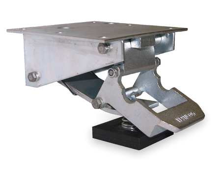 Low Profile Floor Lock - 4-9/16 Inch Height Adjustable Door Stopper for Home, Office & Commercial Use - Secure Sliding Doors & Prevent Accidental Slams