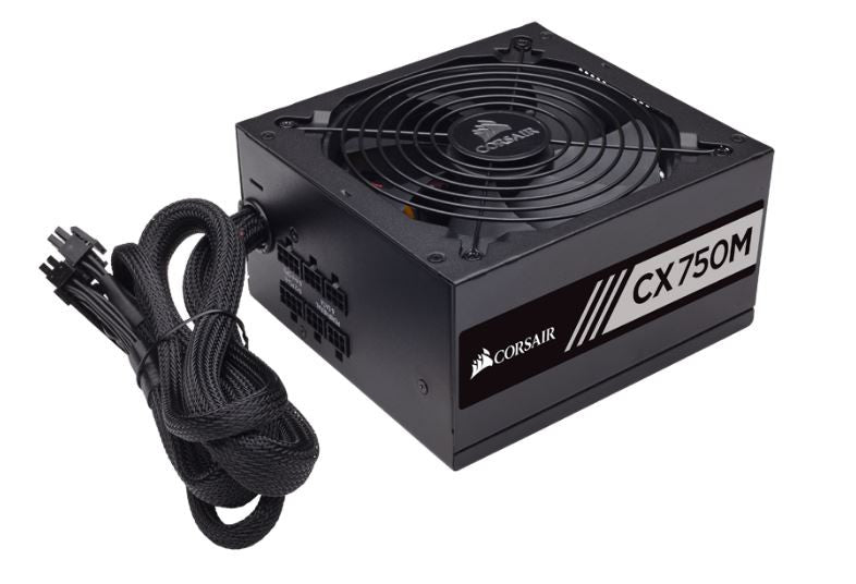 Corsair CX750M 750W 80 PLUS Bronze Certified Semi-Modular ATX Power Supply - High Efficiency PSU for Gaming PC, Workstation & Home Office Setup