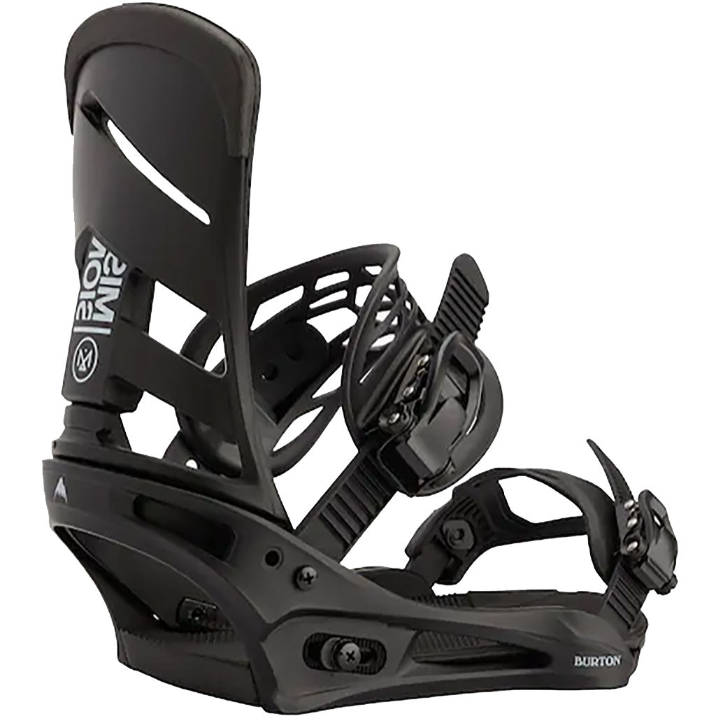 Burton 24/25 Mission Re:Flex Snowboard Bindings - Black | All-Mountain Performance for Men & Women | Perfect for Freestyle and Powder Riding
