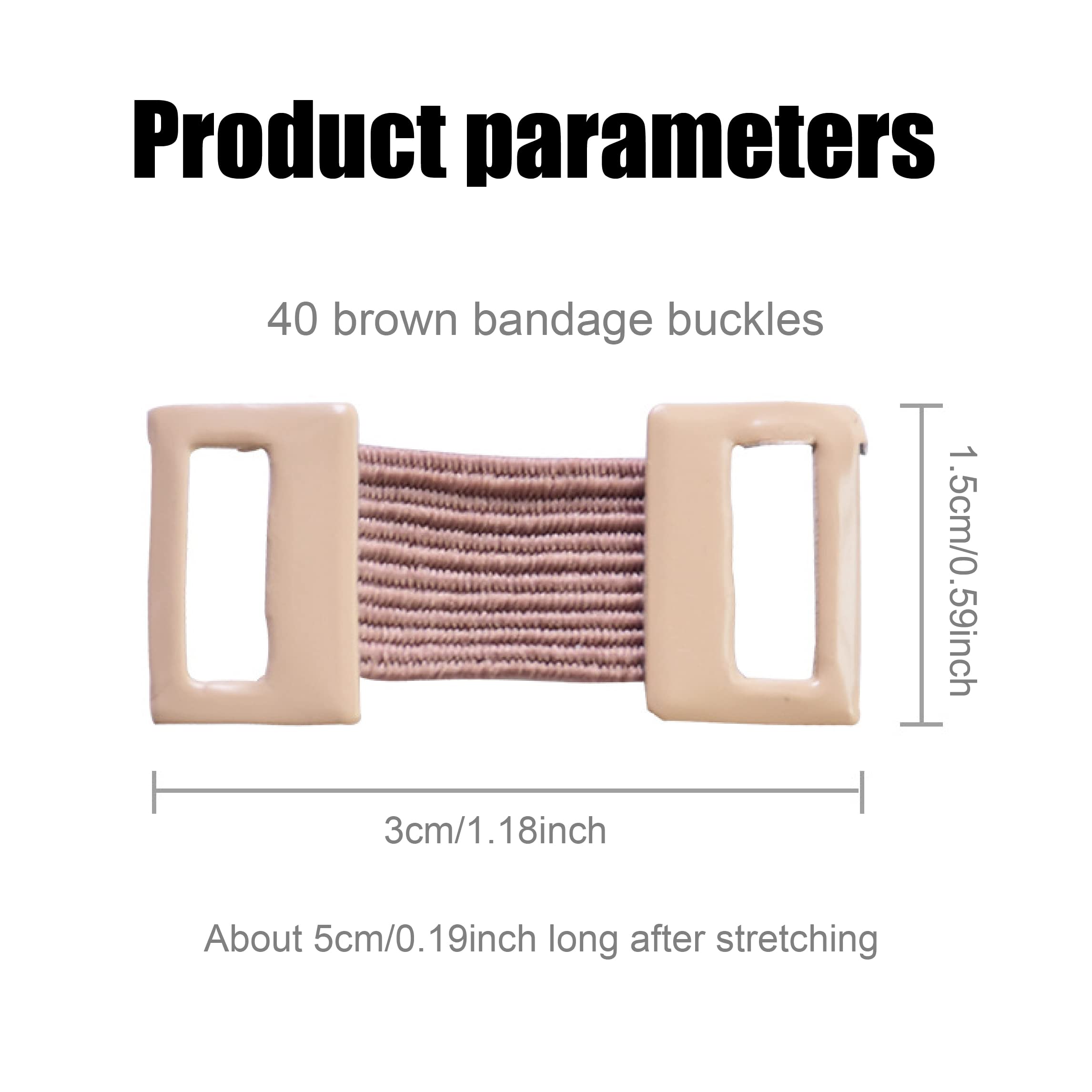 Elastic Bandage Clips - 40 Pcs Metal Fasteners for Stretch Bandage Wraps - Durable Replacement Clips for Medical, Sports & First Aid Use