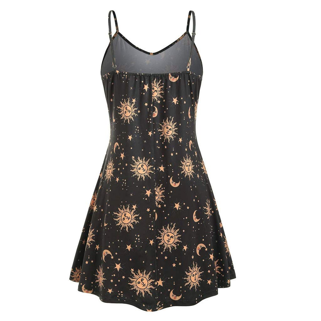 Stylish Printed Plus Size Dress for Women - Sleeveless O-Neck Casual Pinup Dress 3X | Perfect for Summer Outings, Beach Vacations & Date Nights