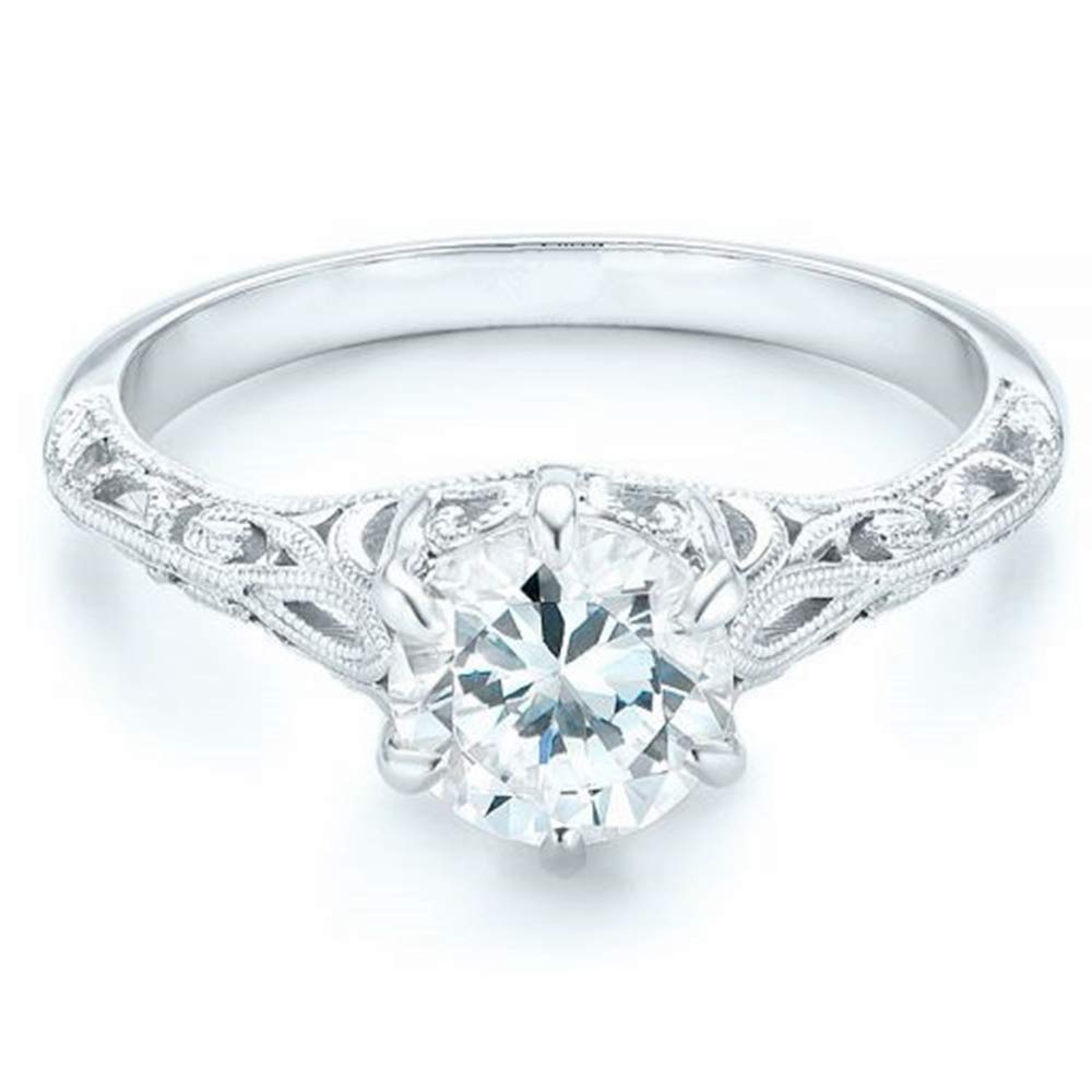 1 Carat Solitaire Engagement Ring for Women - 10K 14K 18K Gold Wedding Band, Anniversary & Promise Ring - Elegant Royal Jewelry Gift for Her - Perfect for Proposals, Weddings & Special Occasions