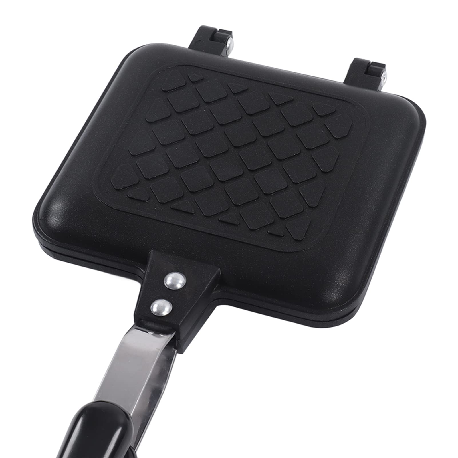 **Pissente Double Sided Nonstick Frying Pan - Aluminum Alloy Sandwich Maker with Handle, Flat Bottom for Grilled Panini & Breakfast Sandwiches | Perfect for Home Kitchen, Camping & Quick Meals**