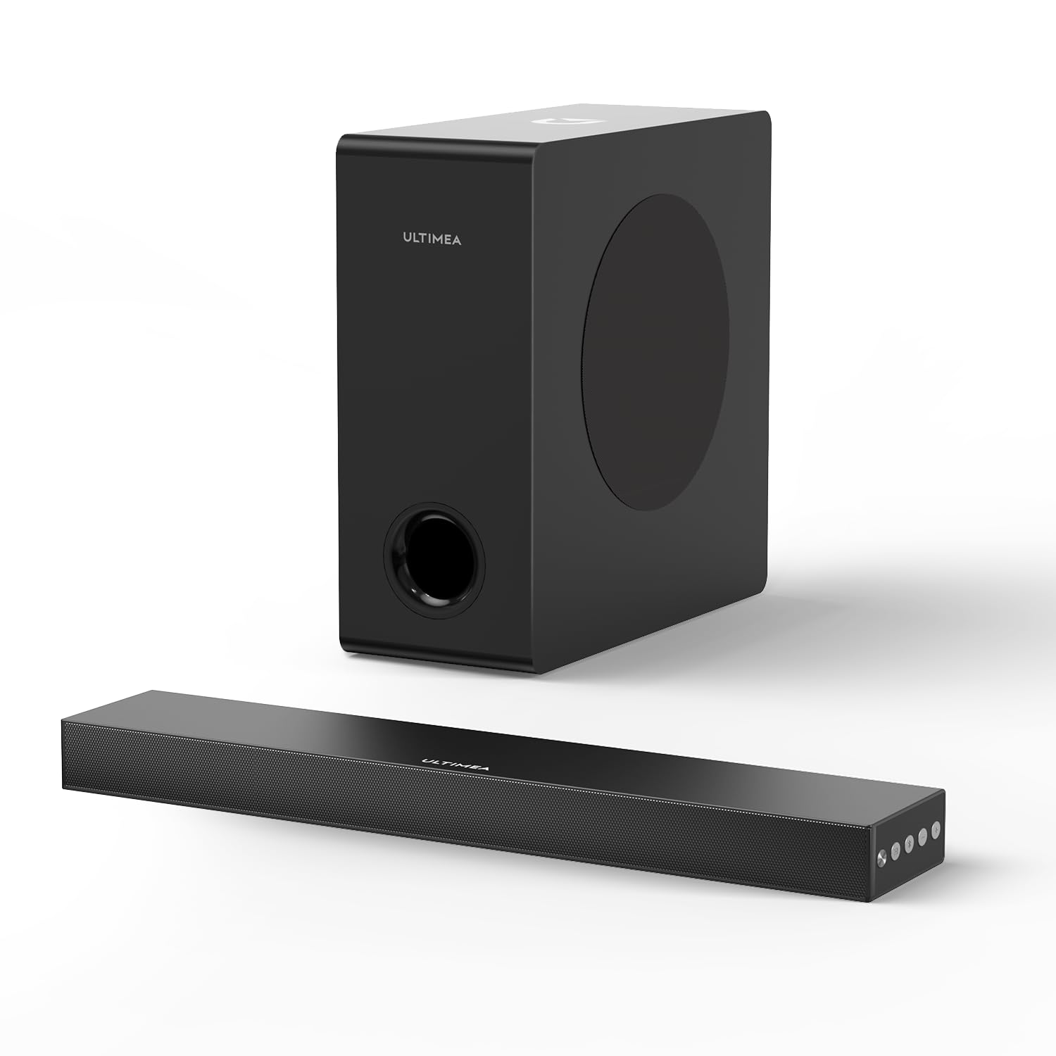 ULTIMEA Nova S40 2.1 Channel Soundbar with Wireless Subwoofer - Bluetooth 5.3 TV Sound Bar for Smart TVs, PC Gaming & Home Theater - Deep Bass Audio System with HDMI ARC/Optical/AUX Connectivity (2024 Model) - Perfect for Movie Nights, Gaming Sessions & Music Streaming