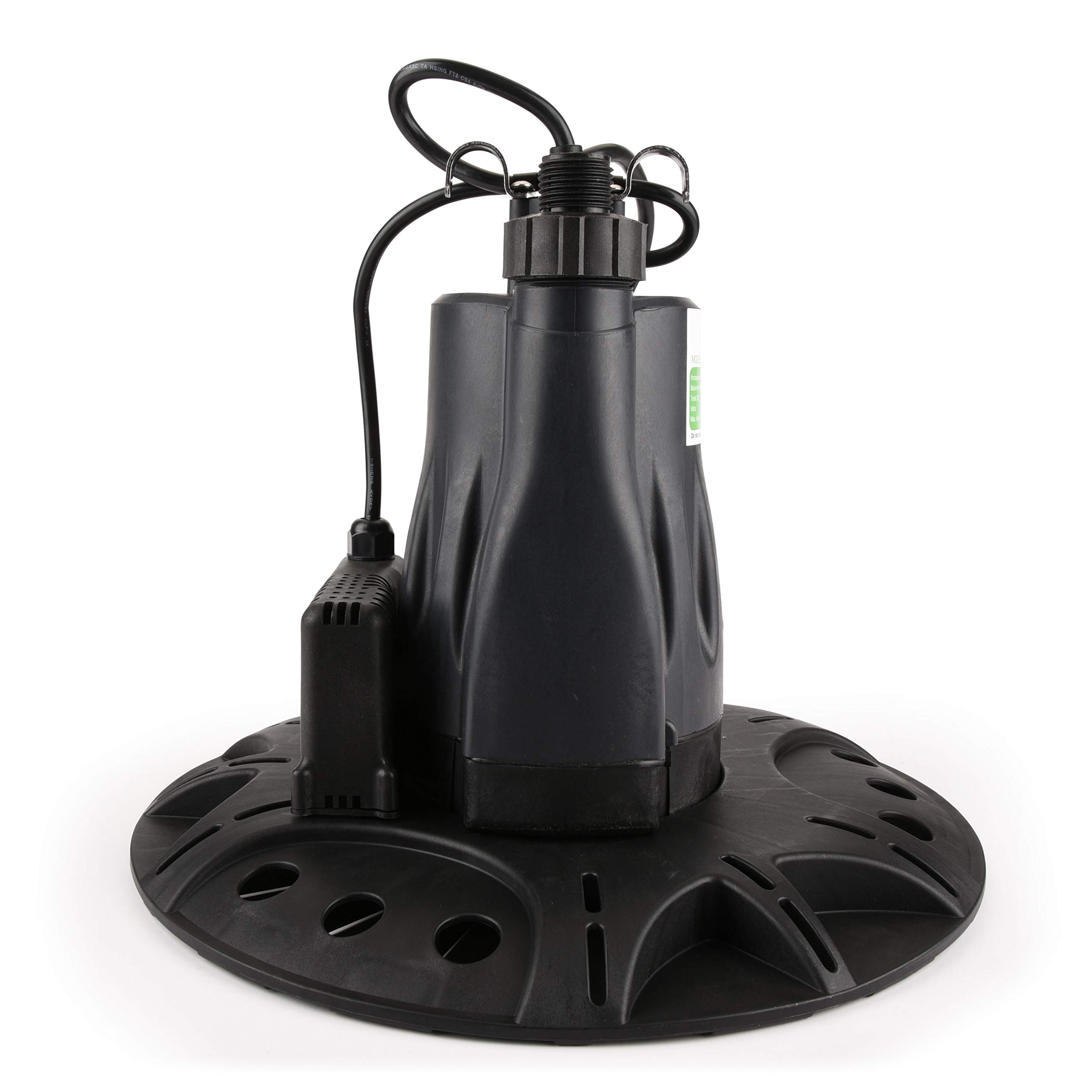 ECO-FLO SUP55PC Black Utility Pump for Pool Cover - Heavy Duty Water Removal, Outdoor & Pool Maintenance, Flood Prevention - Ideal for Home, Garden, and Pool Use