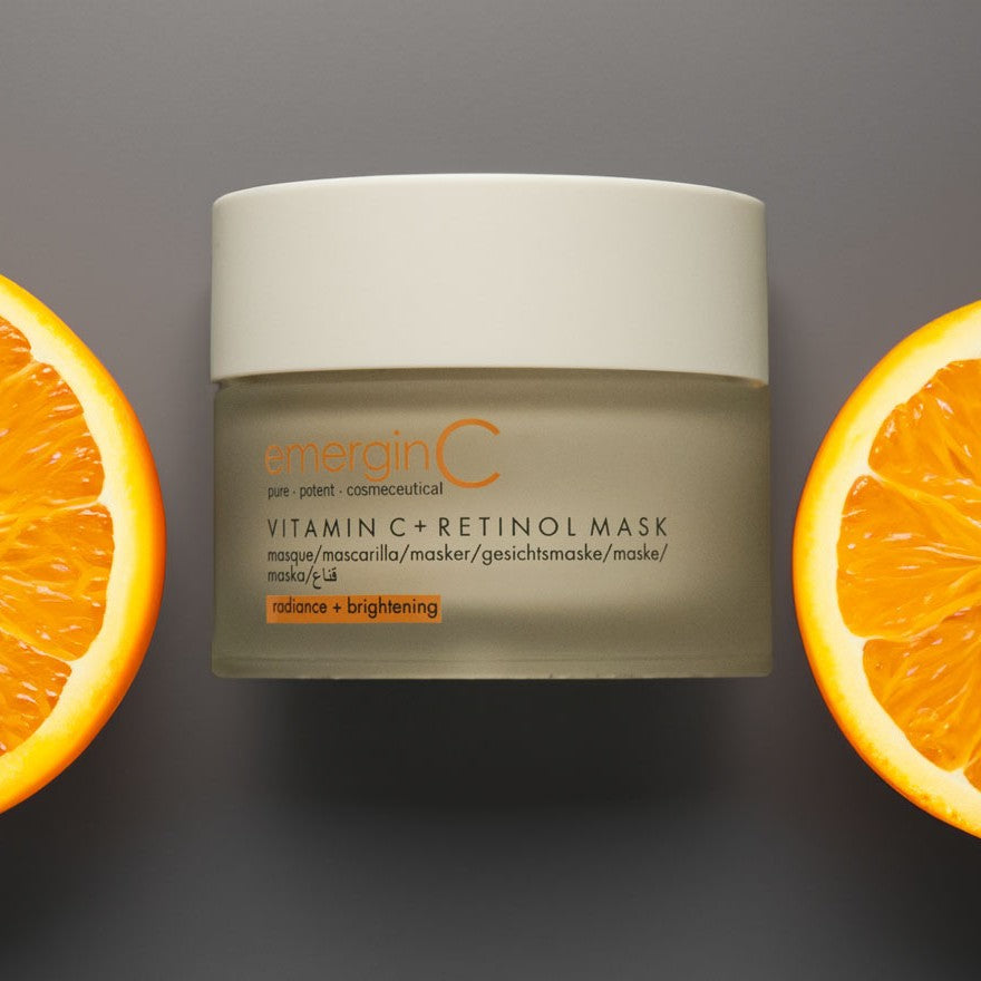 EmerginC Vitamin C + Retinol Brightening Anti-Aging Face Mask for Glowing Skin - Perfect for Nighttime Skincare Routine & Dark Spot Treatment