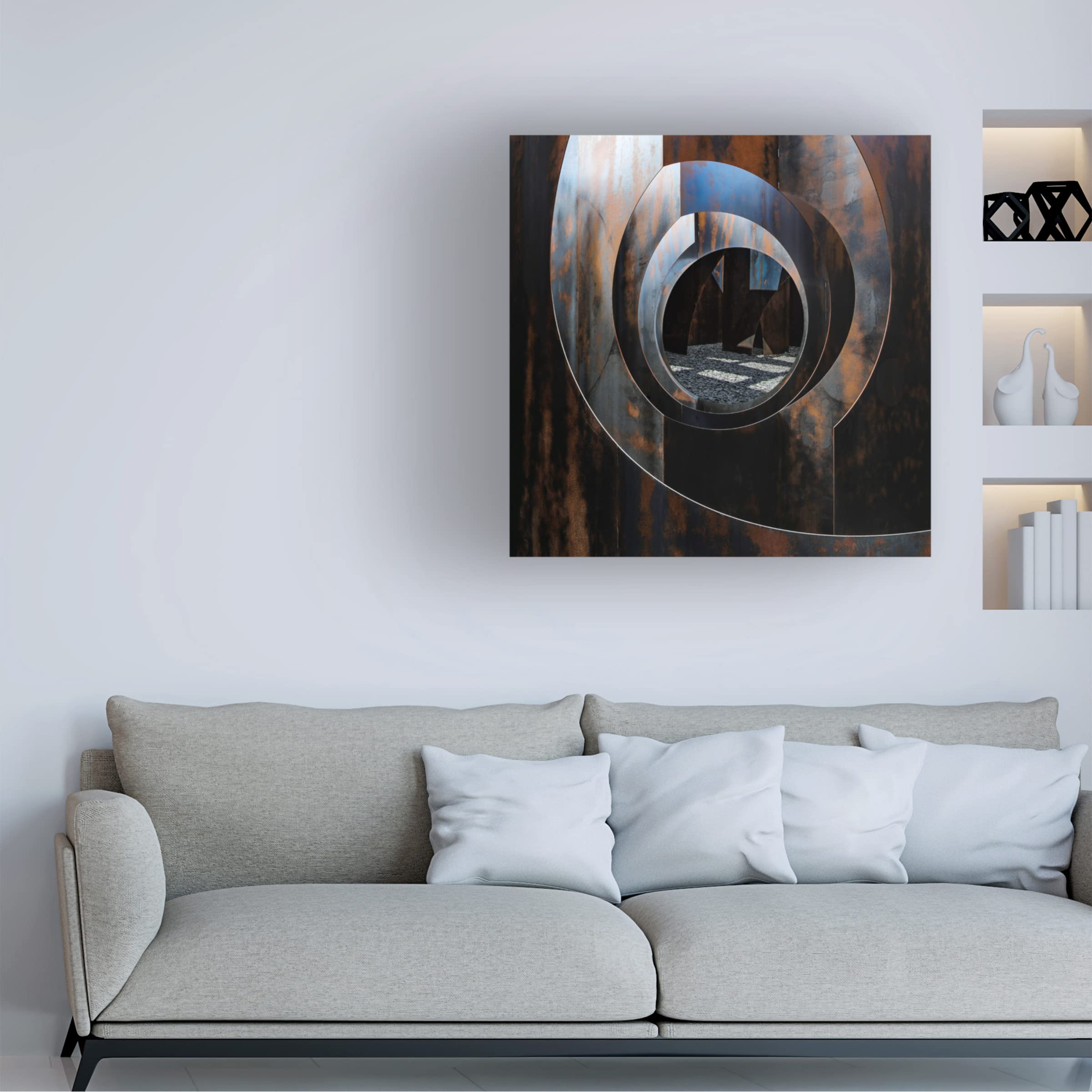 Trademark Fine Art 'Light Dispenser I' Canvas Wall Art by Luc Stalmans - Modern Abstract Painting for Living Room, Bedroom & Office Decor