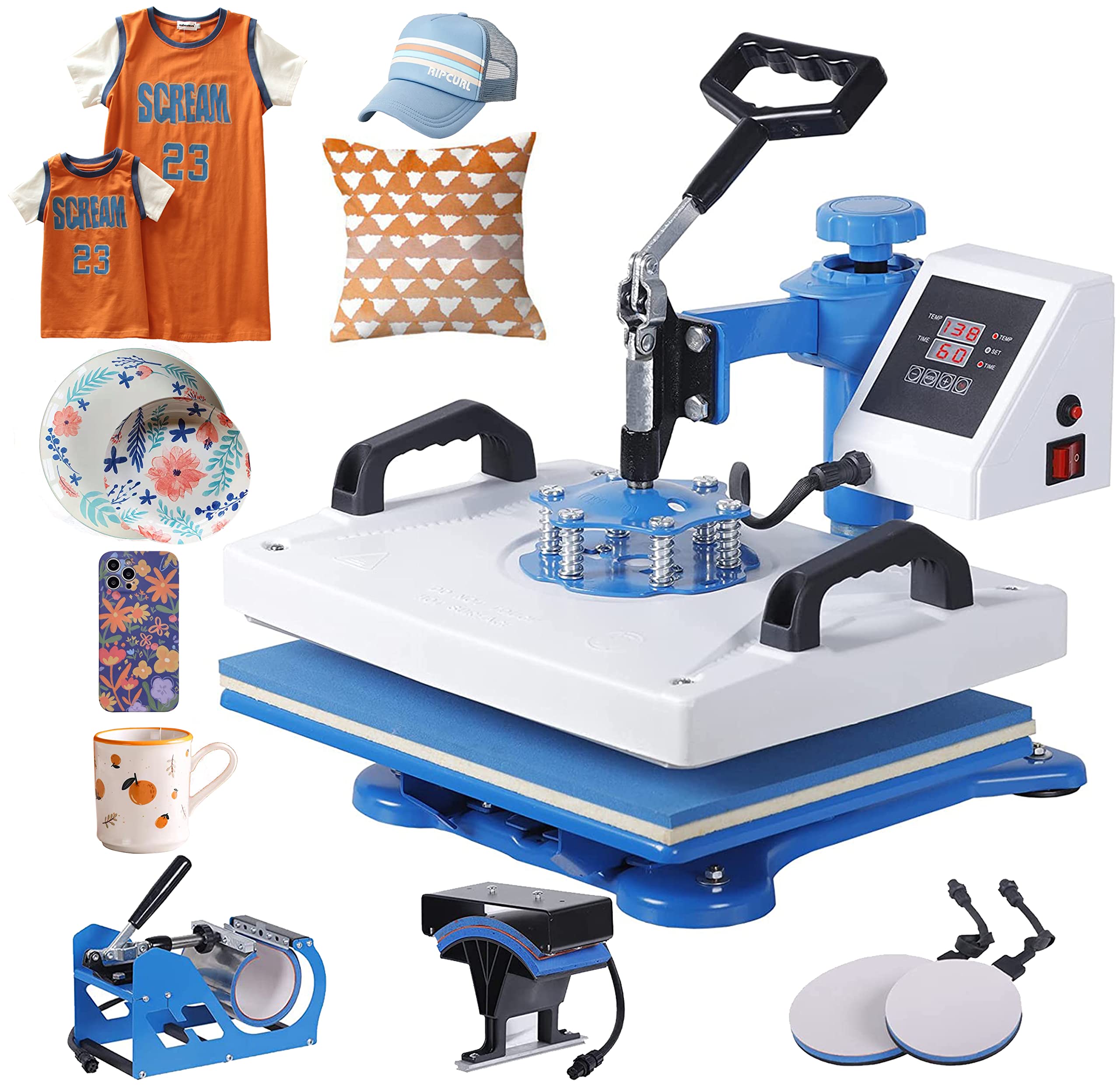 Angoo Upgraded 5-in-1 Digital Heat Press Machine - 12