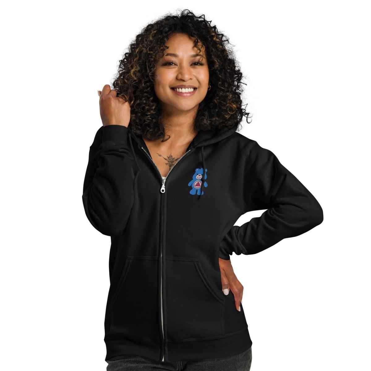 Serenity Cub Embroidered Unisex Zip Hoodie - Cozy Pullover Sweatshirt for Men & Women | Perfect for Casual Wear, Street Style & Outdoor Activities
