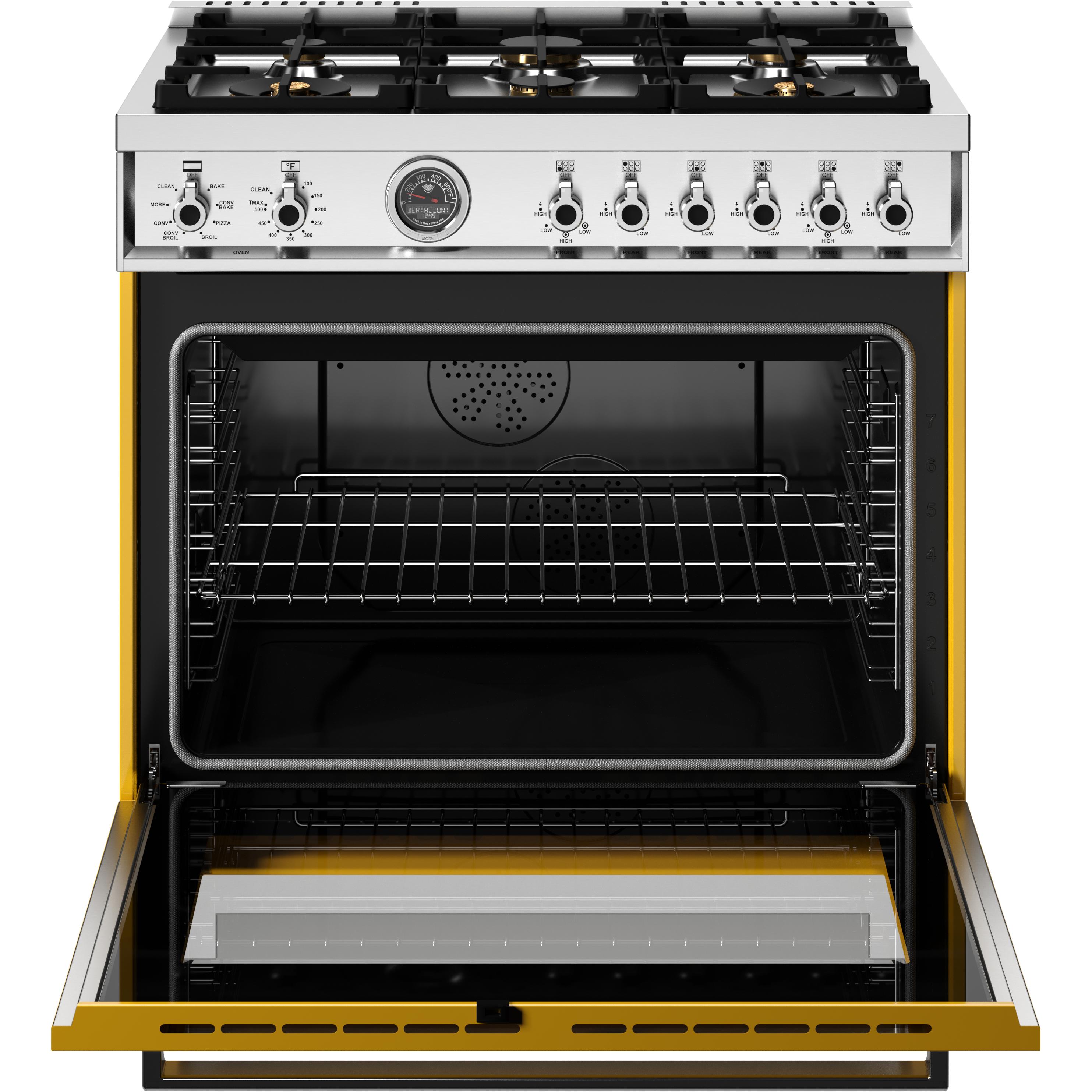 Bertazzoni PRO366BCFEPGIT 36-Inch Freestanding Dual Fuel Range - Professional Gas & Electric Oven for Home Chefs | Perfect for Gourmet Cooking & Entertaining