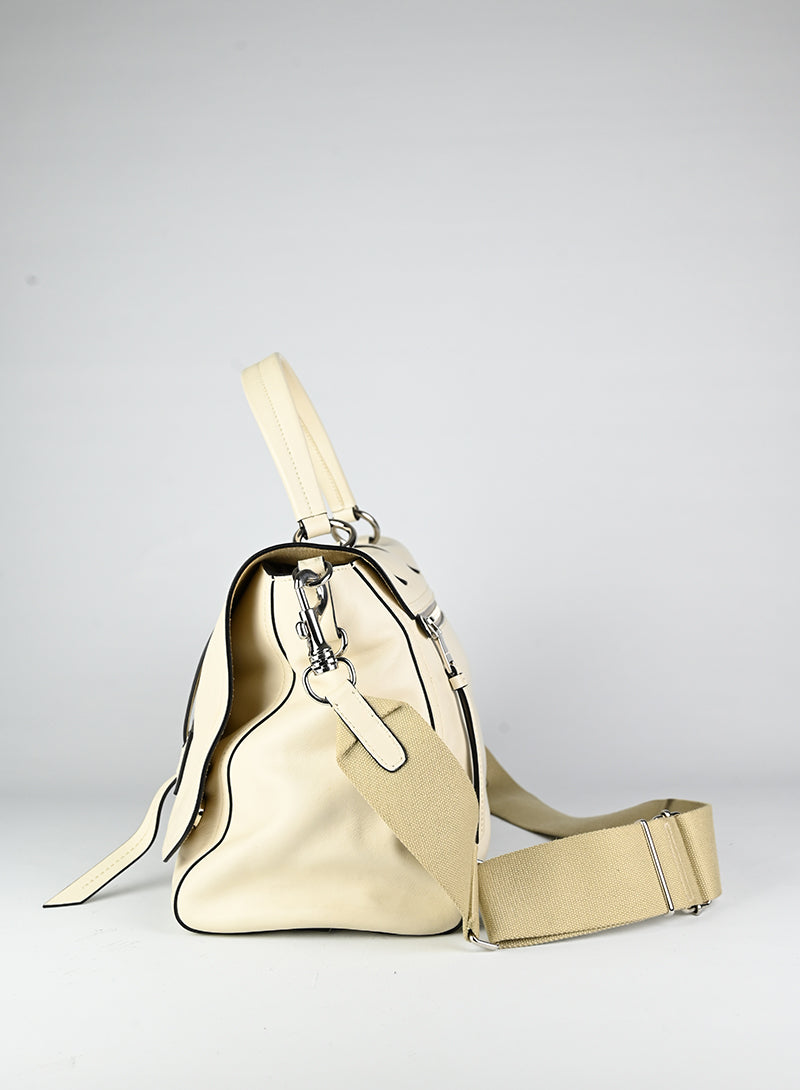 Miu Miu Grace Lux White Leather Handbag for Women - Elegant Designer Shoulder Bag for Work, Office & Special Occasions