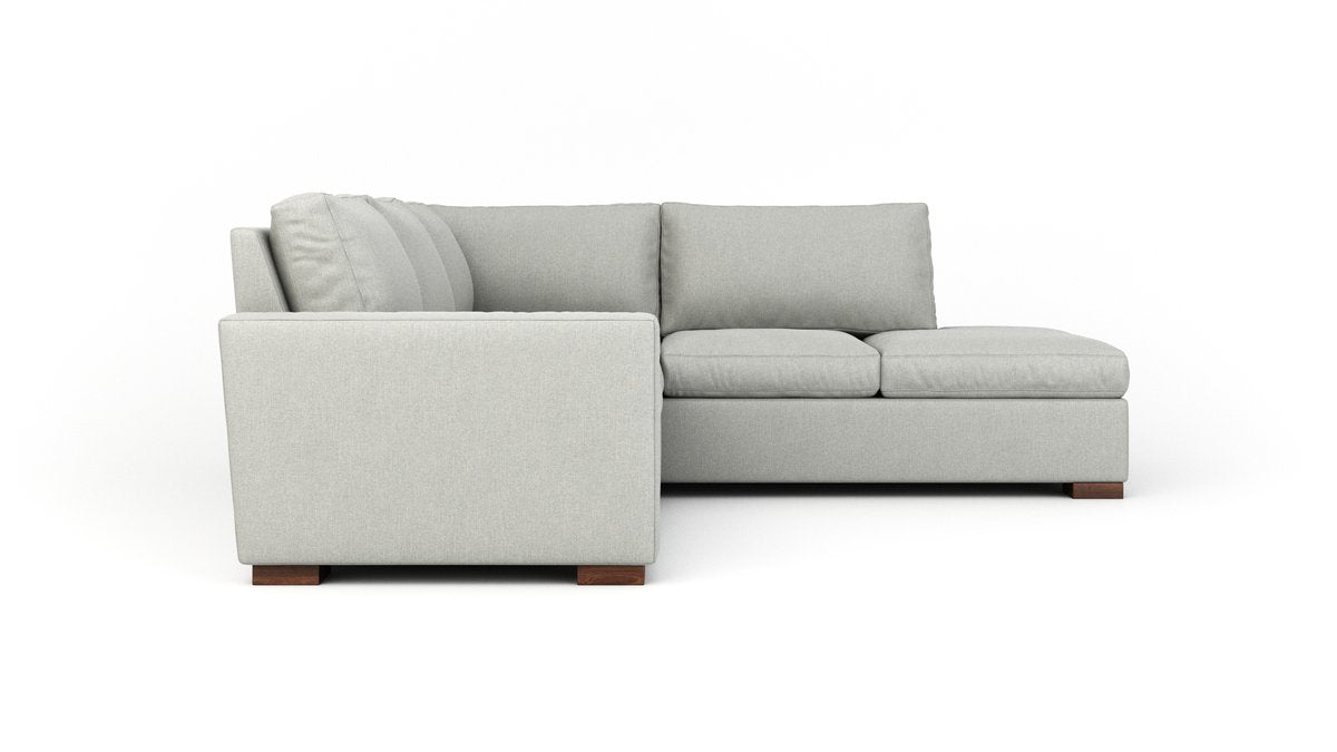 Extra Deep Couch Potato Lite Sectional Sofa with Bumper - Perfect for Small Spaces & Cozy Movie Nights