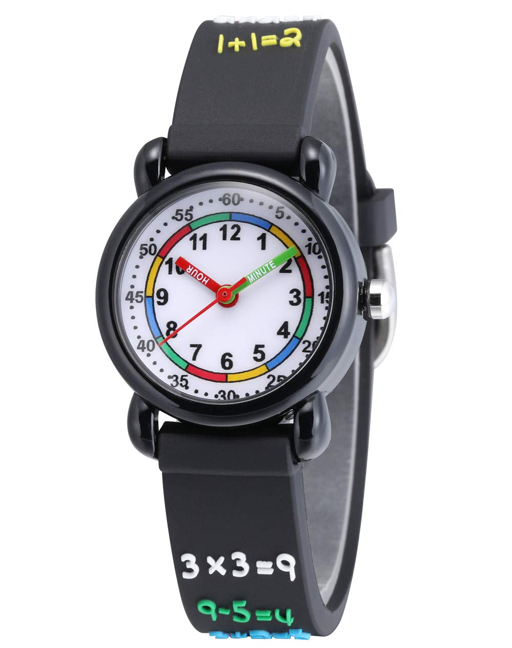 **Jewtme Cute Analog Watch for Kids Ages 3-8 - 3D Silicone Cartoon Watch for Boys & Girls - Learn to Tell Time - Perfect for School, Playtime & Gifts**
