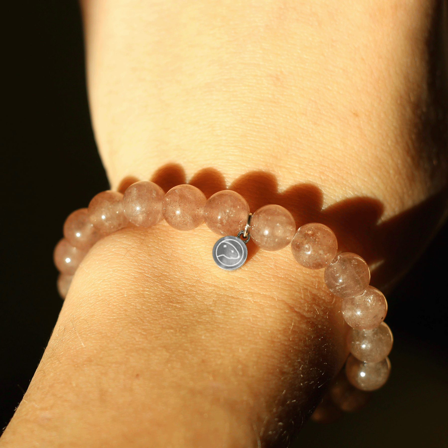 Strawberry Quartz Healing Bracelet for Women - Natural Gemstone Beaded Jewelry for Stress Relief & Positive Energy | Perfect for Meditation, Yoga & Everyday Wear