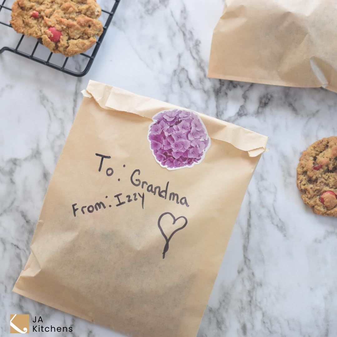 200 Count - Eco-Friendly Kraft Paper Bags for Packaging Cookies, Pretzels & Sandwiches | Food Safe, Durable & Biodegradable | Perfect for Bakeries, Cafes & Party Favors