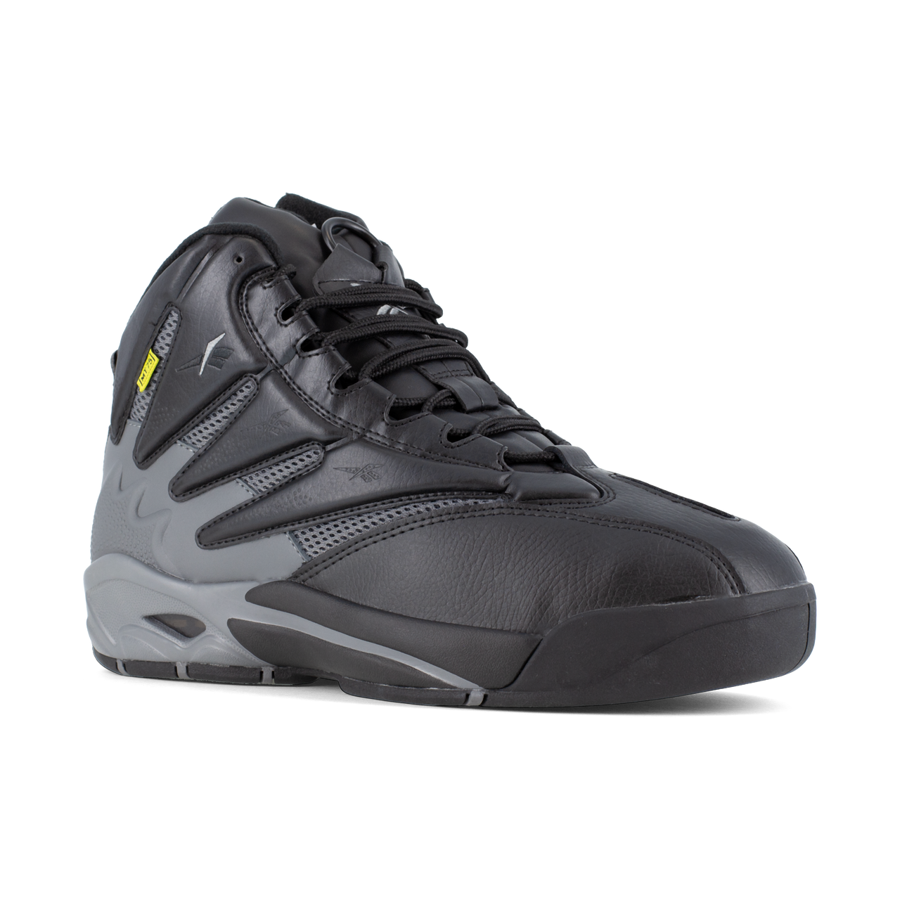 Blast Composite Toe Metguard Work Boots for Men - Black & Dark Gray Safety Shoes - Ideal for Construction, Warehouse & Heavy Duty Work