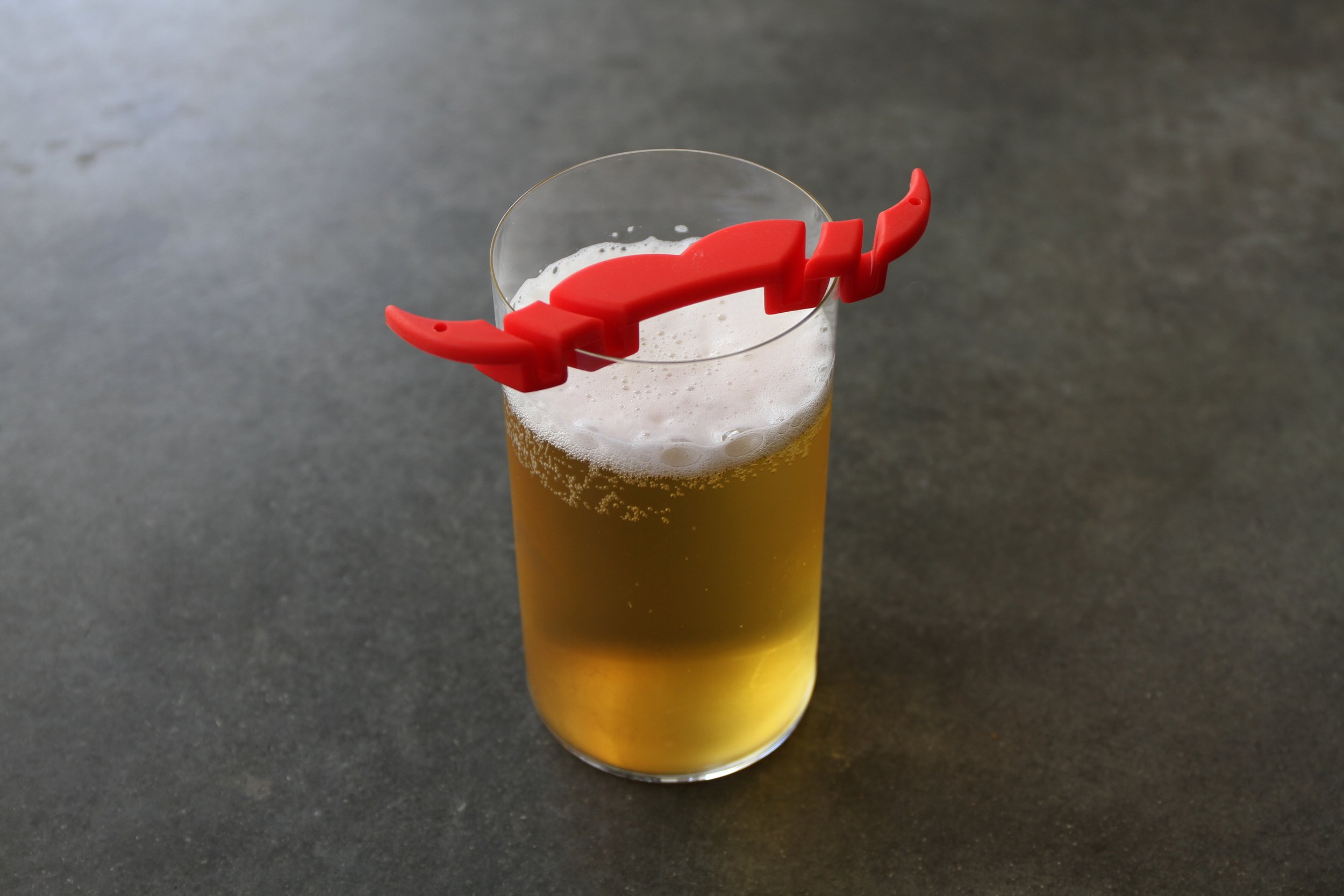 Mustache Guard for Drinking - Red Mustache Protector for Beards | Prevent Messy Spills While Drinking Coffee, Beer & More