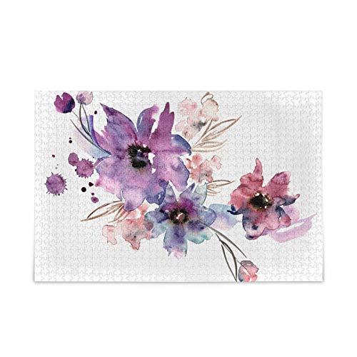 500-Piece Purple Floral Jigsaw Puzzle for Adults - Challenging & Relaxing Puzzle Game for Stress Relief, Family Bonding & Home Decor (2na0c)