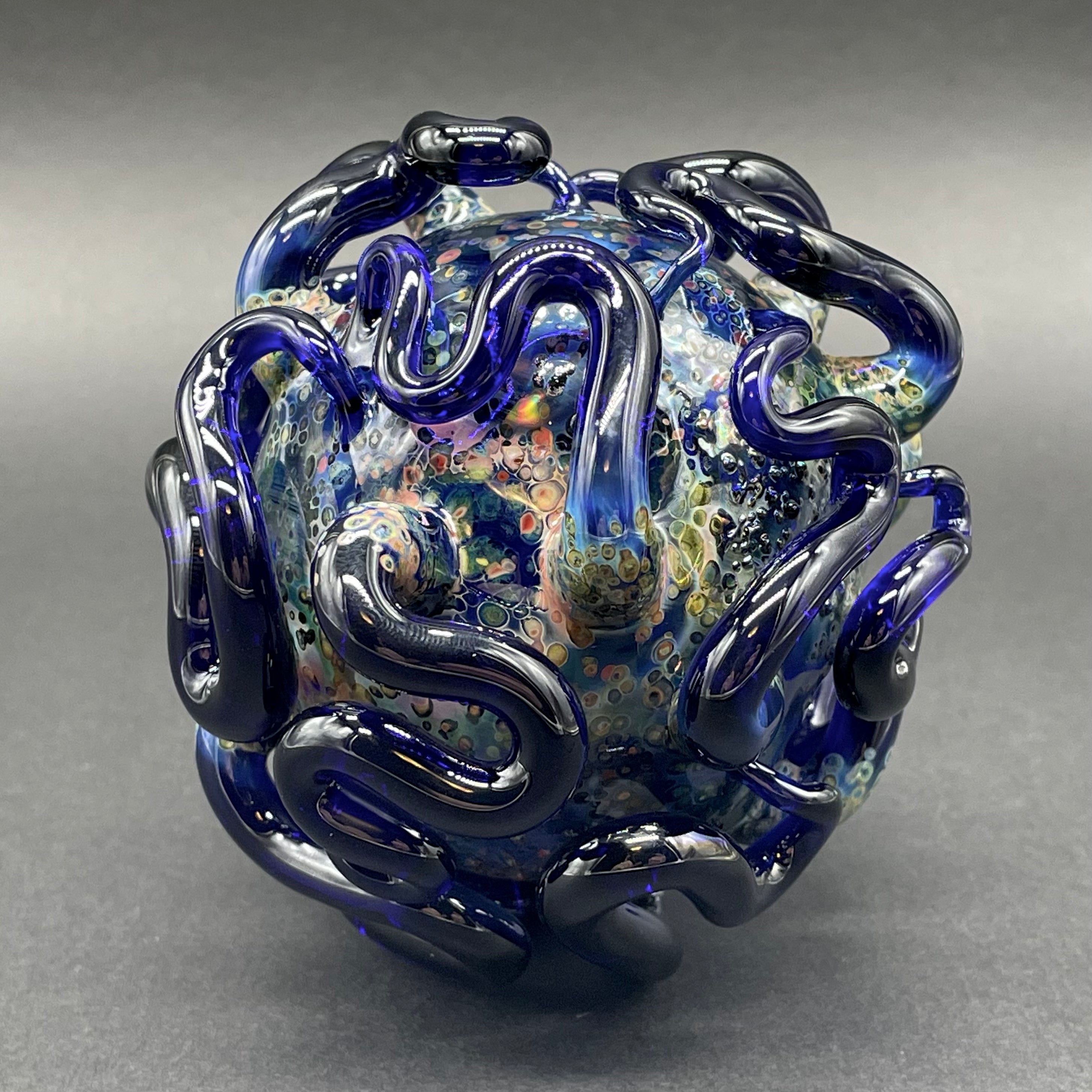 Worm Globe Ornament - Unique Handmade Decorative Glass Ball for Home, Garden, and Christmas Tree Decor | Perfect Gift for Nature Lovers