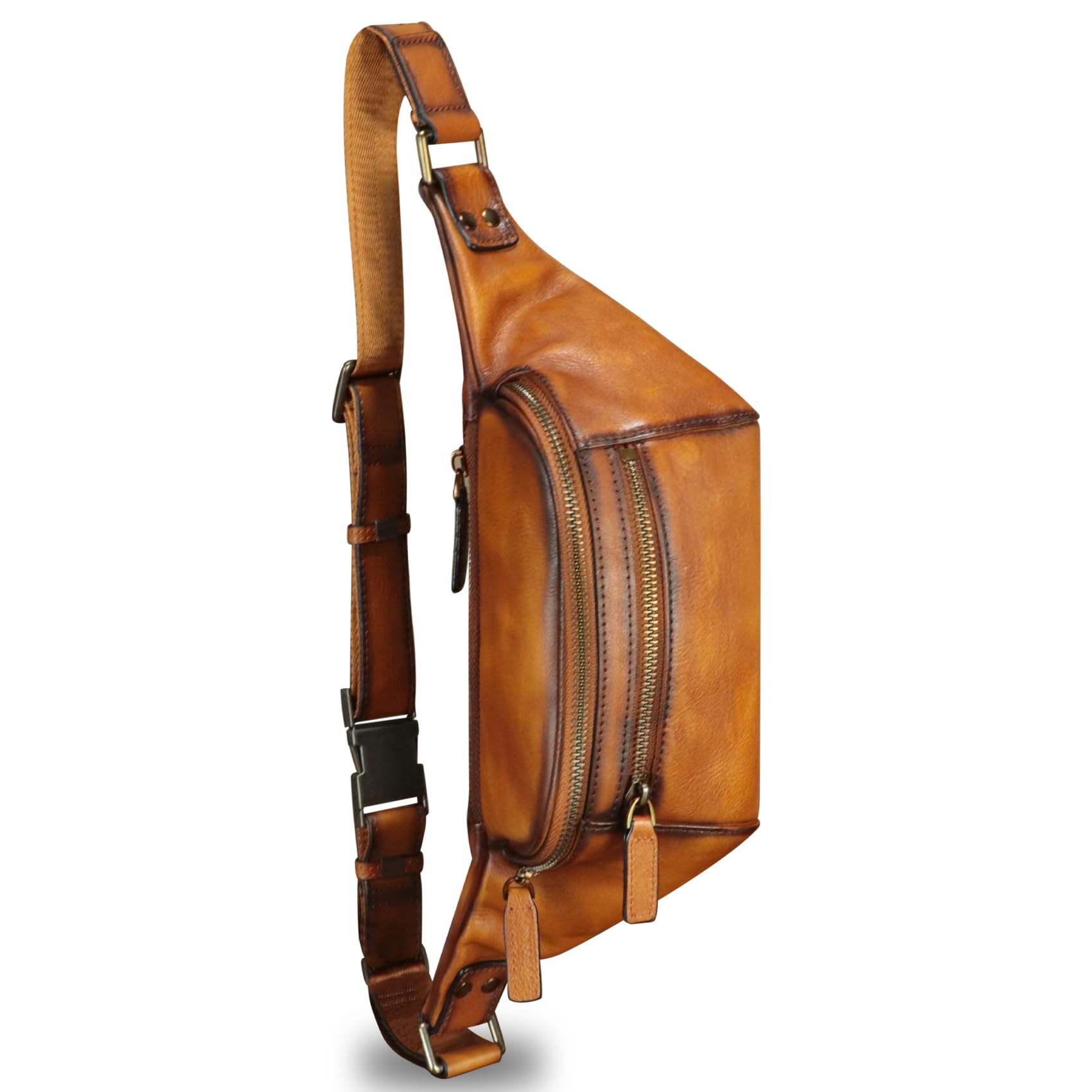 Vintage Genuine Leather Fanny Pack for Women & Men - Real Leather Waist Bag, Hip Bum Bag, Crossbody Sling Bag - Perfect for Travel, Hiking, Festivals & Everyday Use