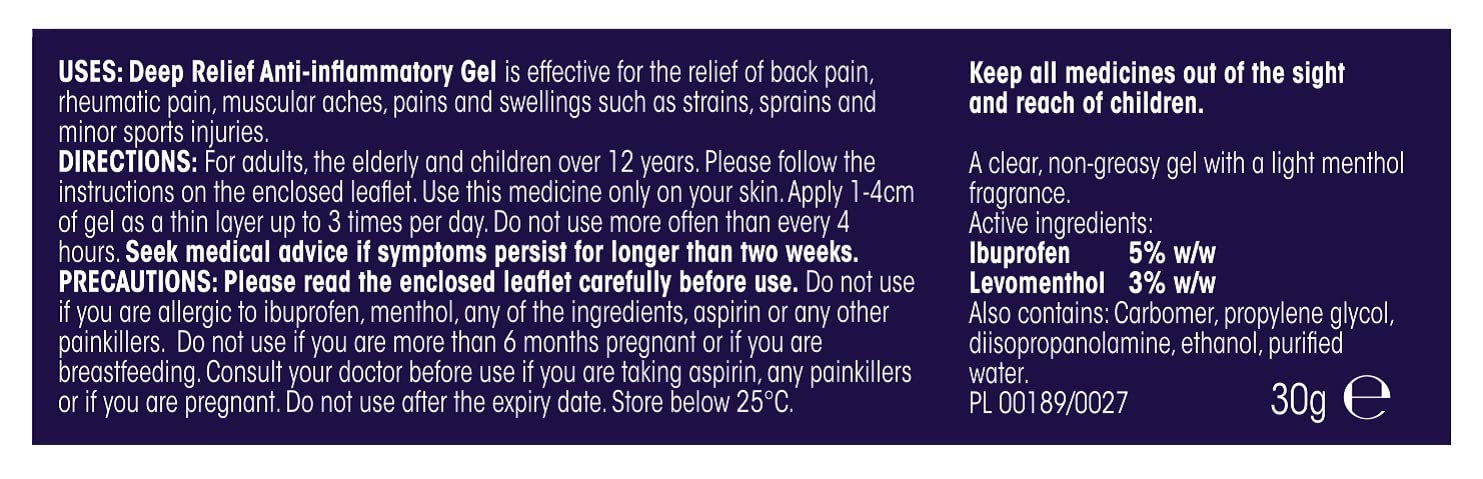 Deep Relief Pain Relief Cream 30g - Fast-Acting Muscle & Joint Pain Relief for Athletes & Active Lifestyles