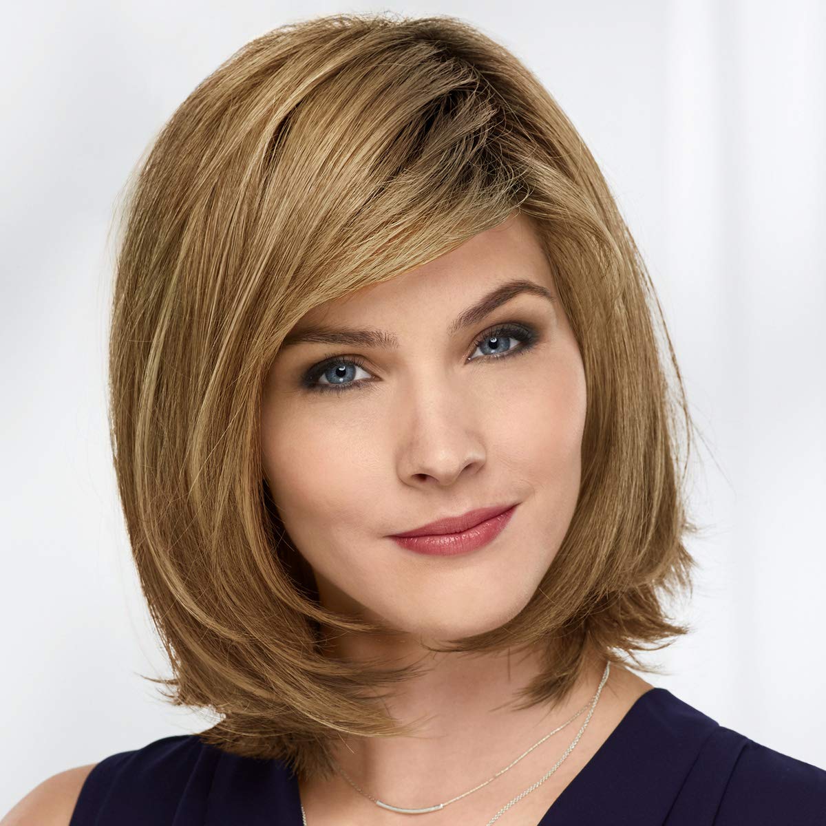 Paula Young Shannon Versafiber Wig - Heat-Resistant Straight Bob Wig with Multi-Tonal Blonde, Grey, Brown & Red Shades | Curlable Synthetic Hair for Daily Wear, Cosplay & Special Occasions