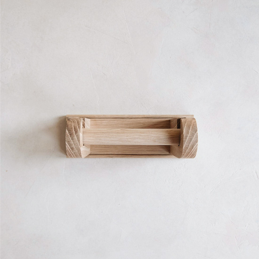 Premium Oak Toilet Paper Holder - Rustic Bathroom Tissue Roll Stand with Easy Installation - Perfect for Farmhouse, Modern & Traditional Bathroom Decor