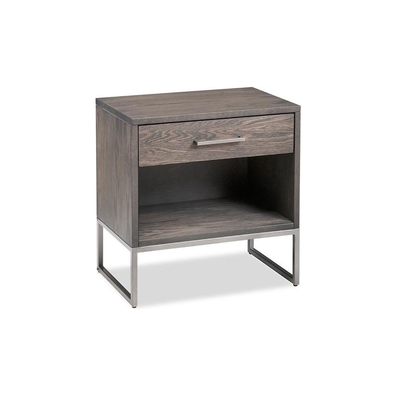 Electra 1 Drawer Open Night Stand - Modern Bedside Table with Storage for Bedroom, Living Room & Office - Perfect for Books, Lamps & Essentials