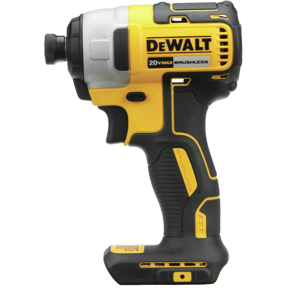 DEWALT 20V MAX* Cordless Impact Driver, 1/4 Inch Hex (Tool Only) - Factory Serviced with Warranty - Perfect for Construction, DIY Projects & Home Repairs