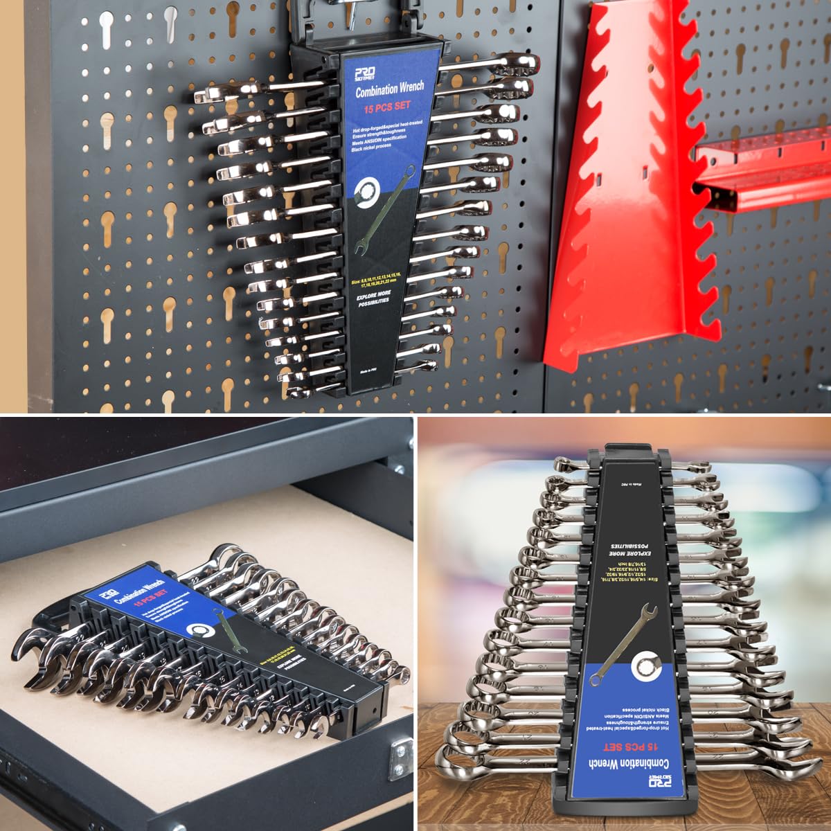 Prostormer 15-Piece SAE Combination Wrench Set (1/4