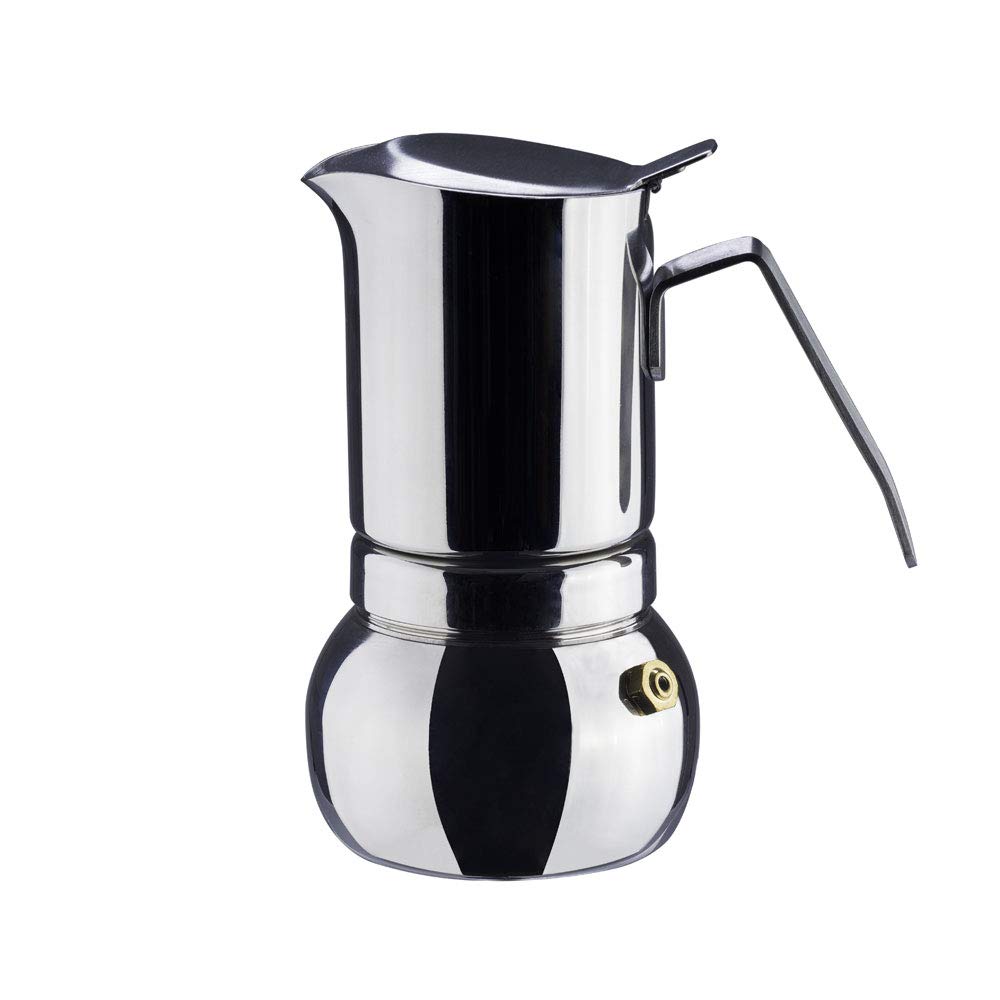Premium Stainless Steel Italian Stovetop Espresso Maker - 8 Cup Moka Pot for Rich Espresso, Latte & Cappuccino | Durable Greca Coffee Percolator (16.9 Oz) | Perfect for Home Brewing, Camping & Gifts