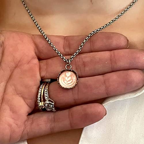 Coffee Lover Jewelry Set - Silver Stainless Steel Coffee Cup Earrings & Necklace for Women | Barista Gift Ideas | Perfect for Coffee Shops, Office Wear & Casual Outings