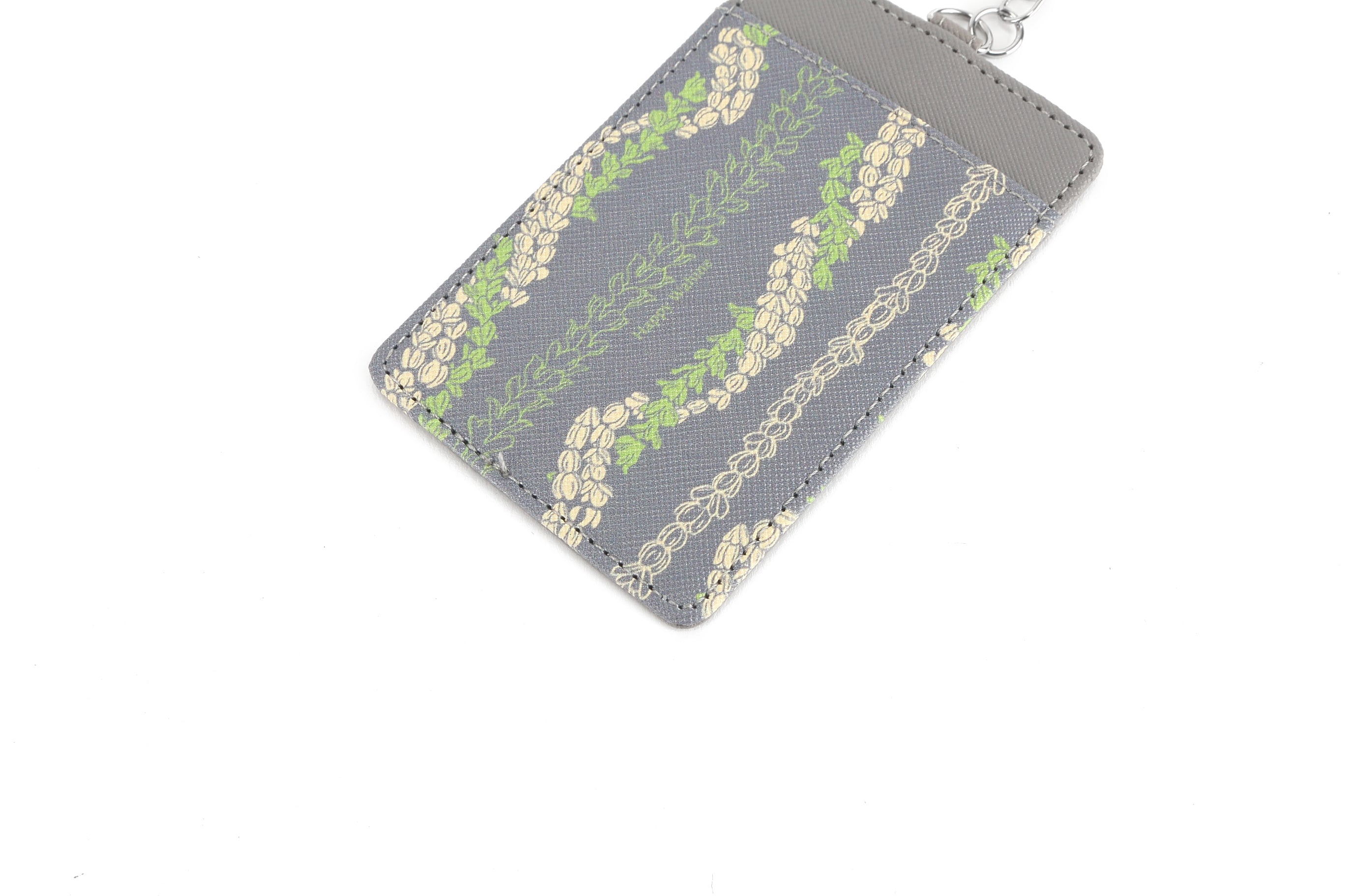 April Pakalana Grey Leather Card Holder - Slim RFID Blocking Wallet for Credit Cards & ID - Perfect for Travel, Business, and Everyday Use